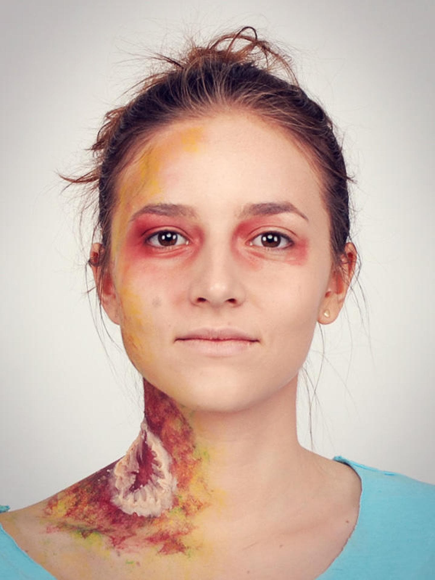 Zombie schminken Step 3