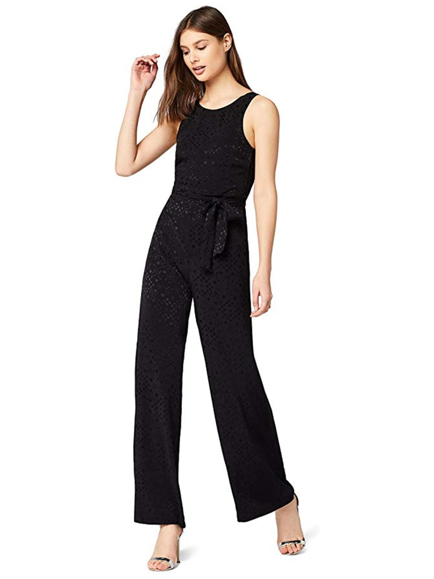 Schwarzer Jumpsuit mit Jaquard Muster