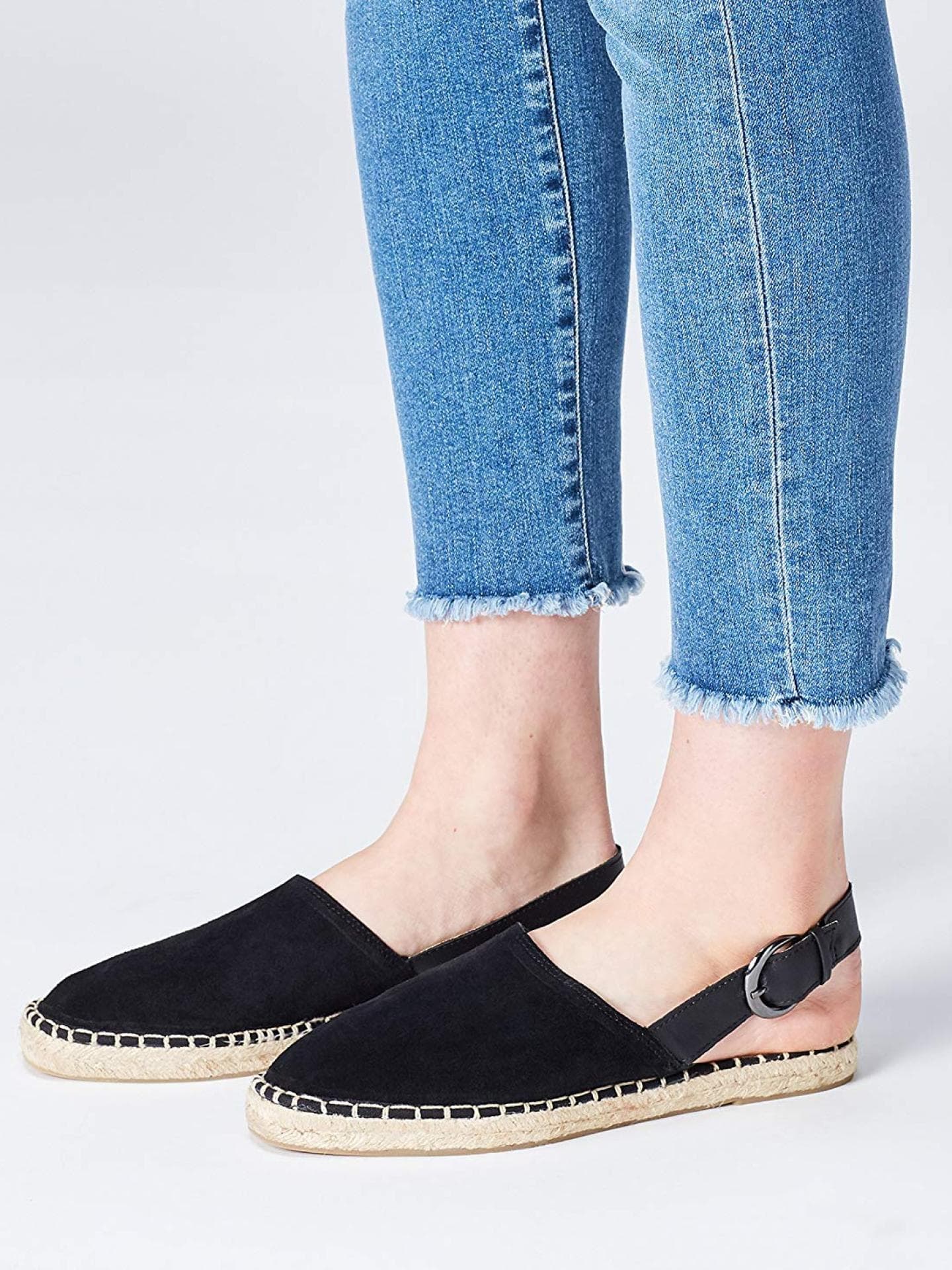 Espadrilles mit Fersen-Riemchen