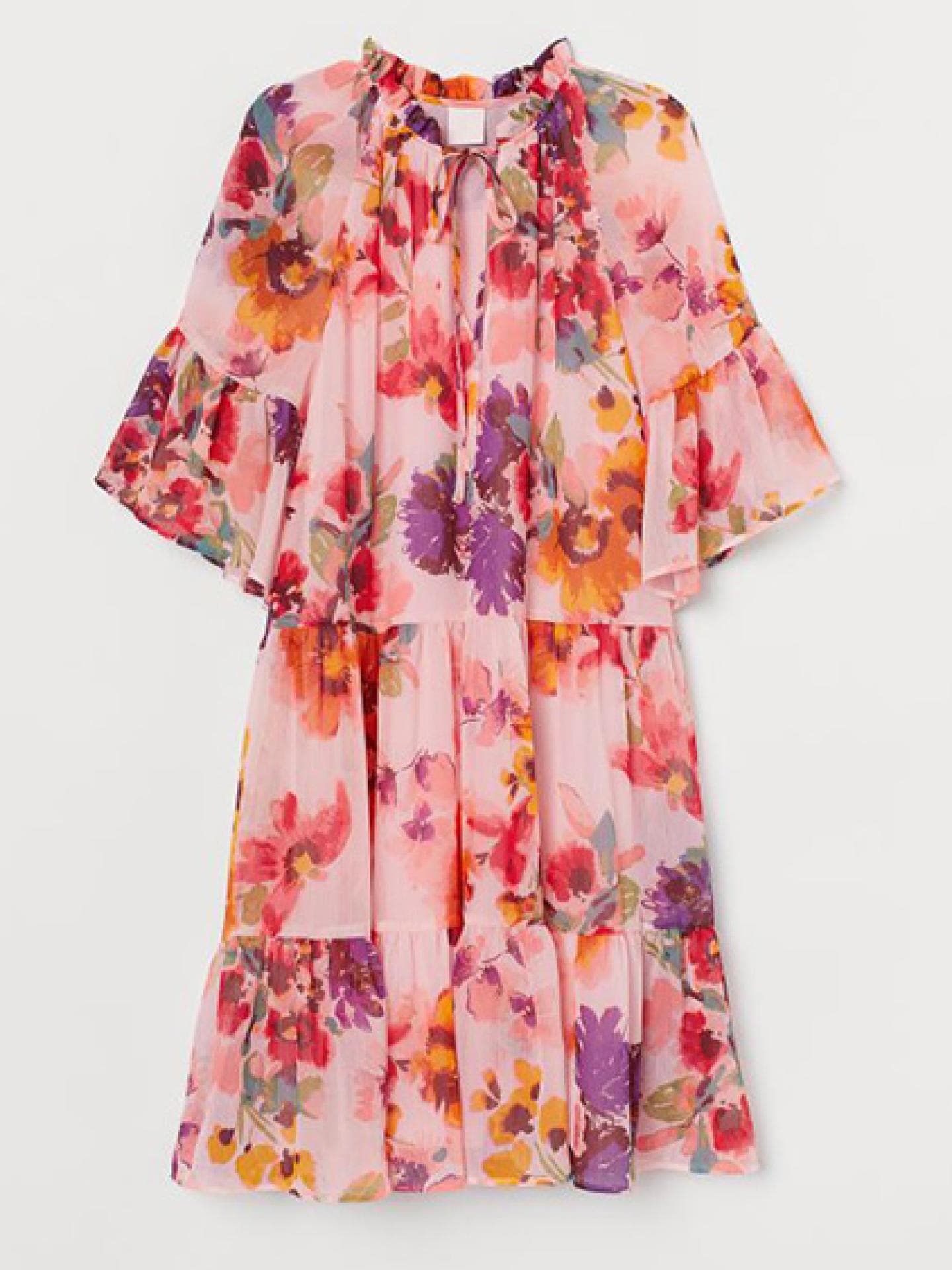 H&M Frühlingskleid in A-Linie mit Volants