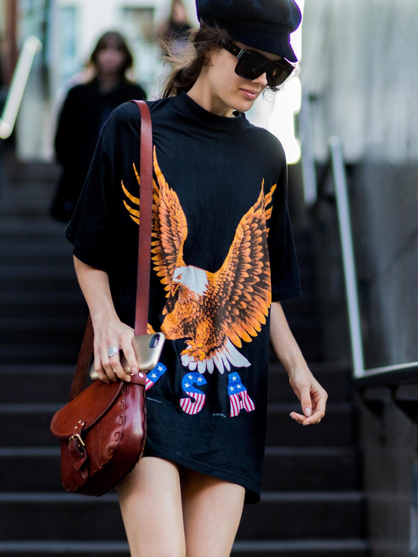 T-Shirt-Dress in Schwarz