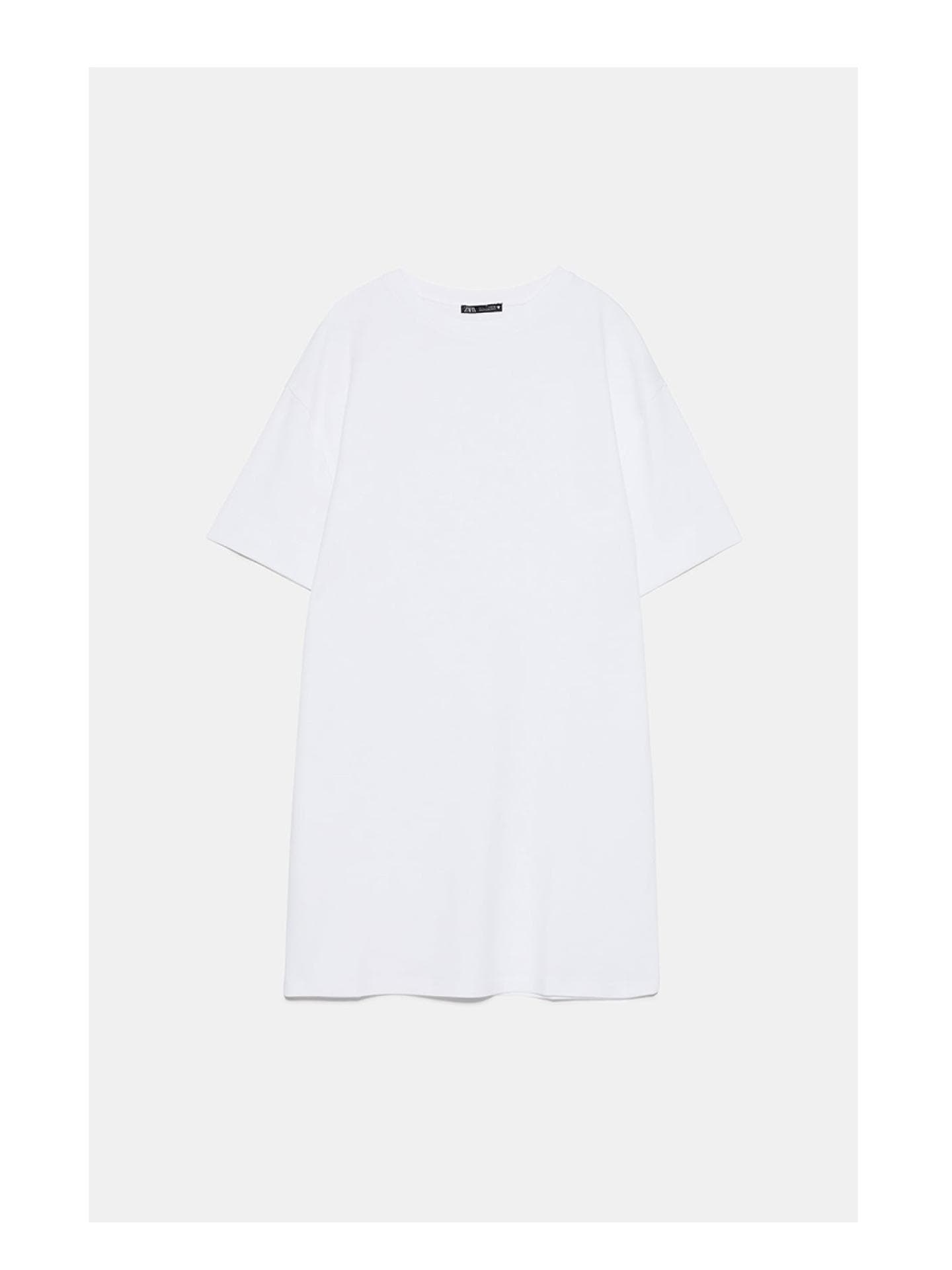 Shirt Dress Zara Weiß