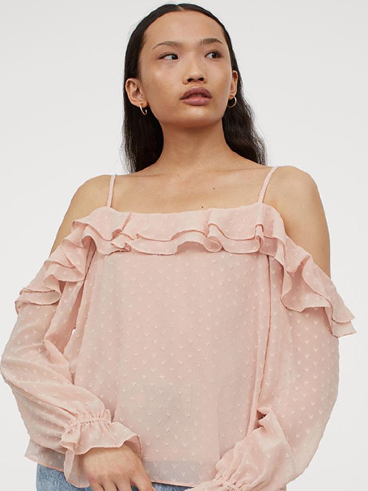 Carmenbluse H&M rosa