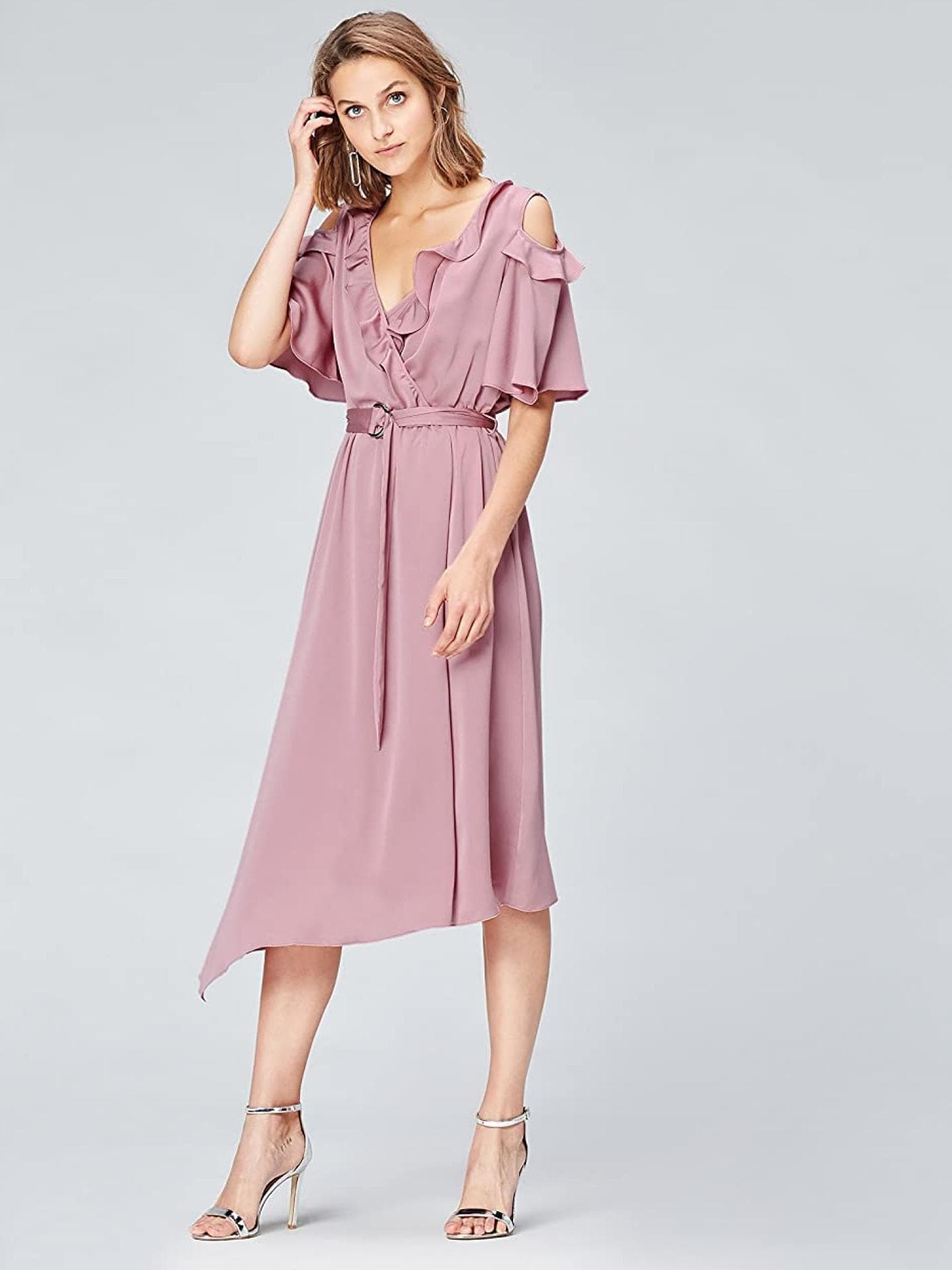 Midi-Wickelkleid für feierliche Anlässe