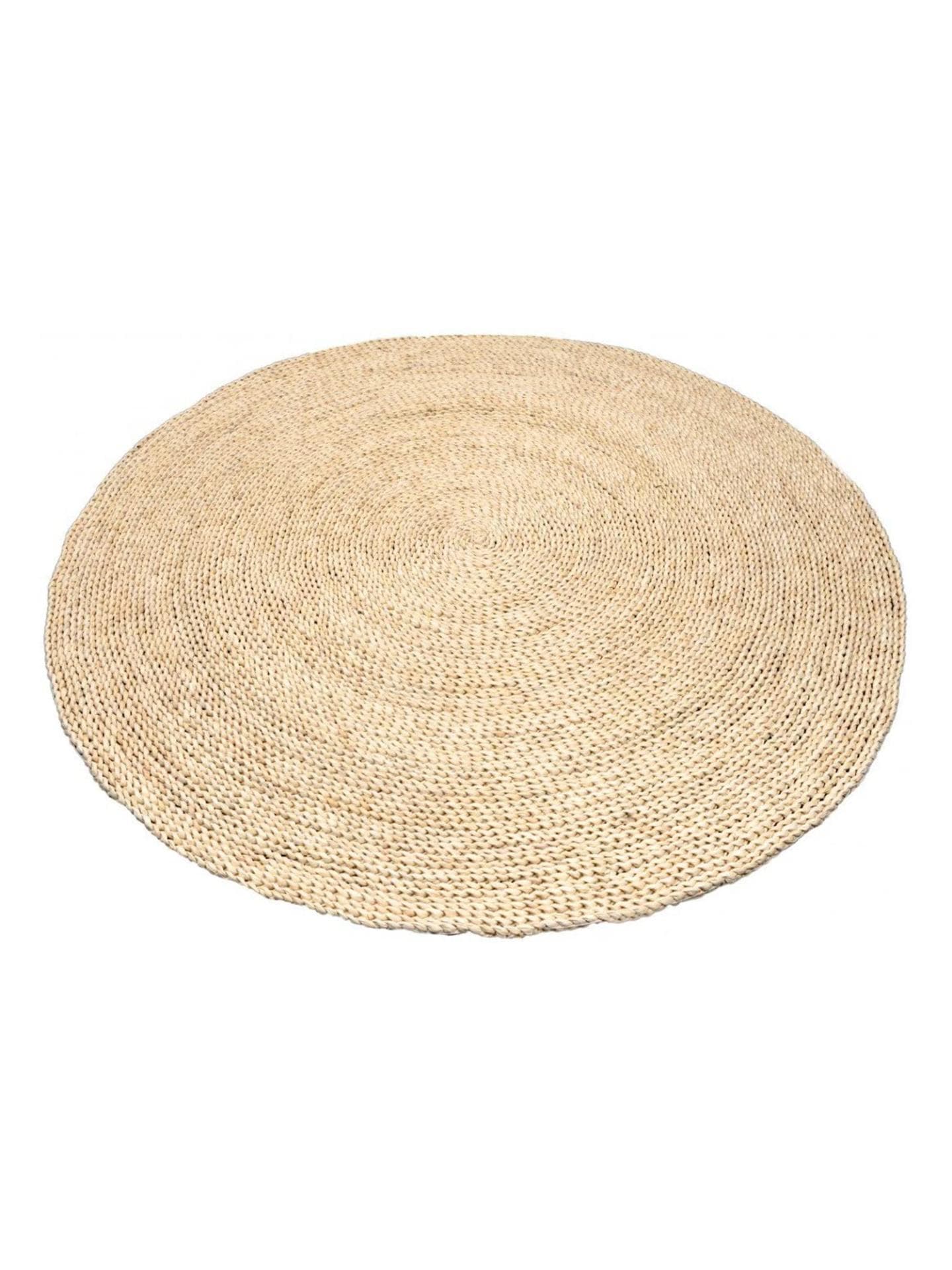 Runder Outdoor-Teppich aus Stroh