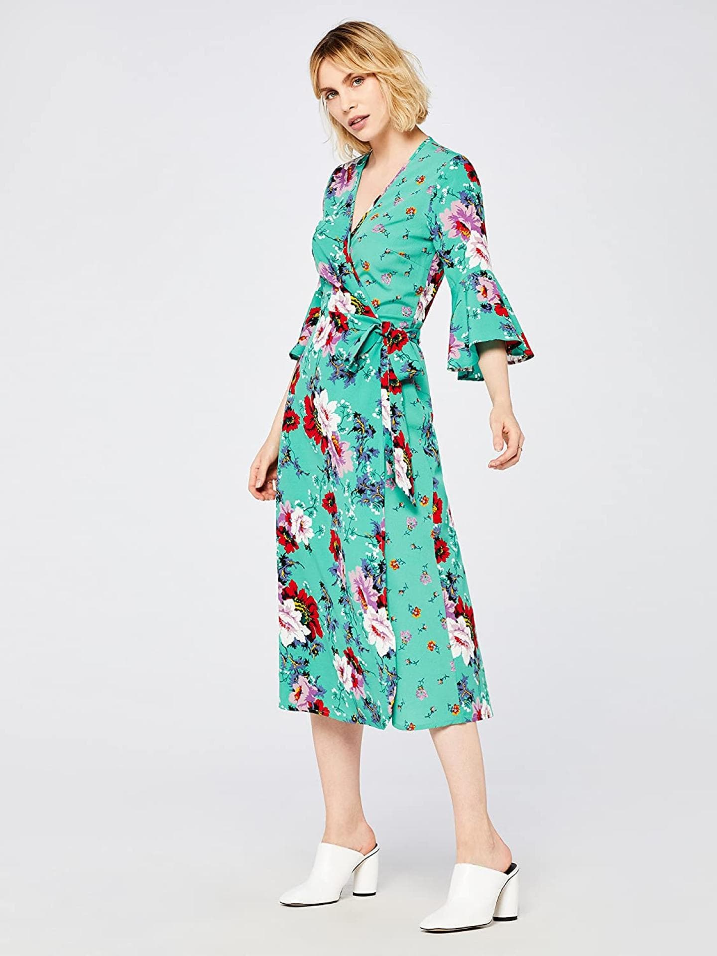 Wickelkleid in Midi-Länge