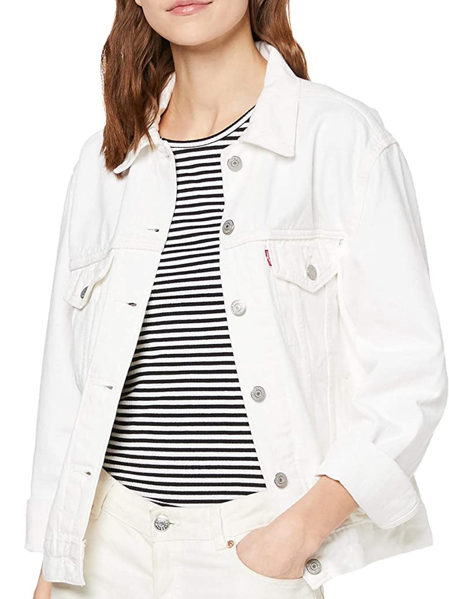 Weiße Jeansjacke Weiße Jeansjacke