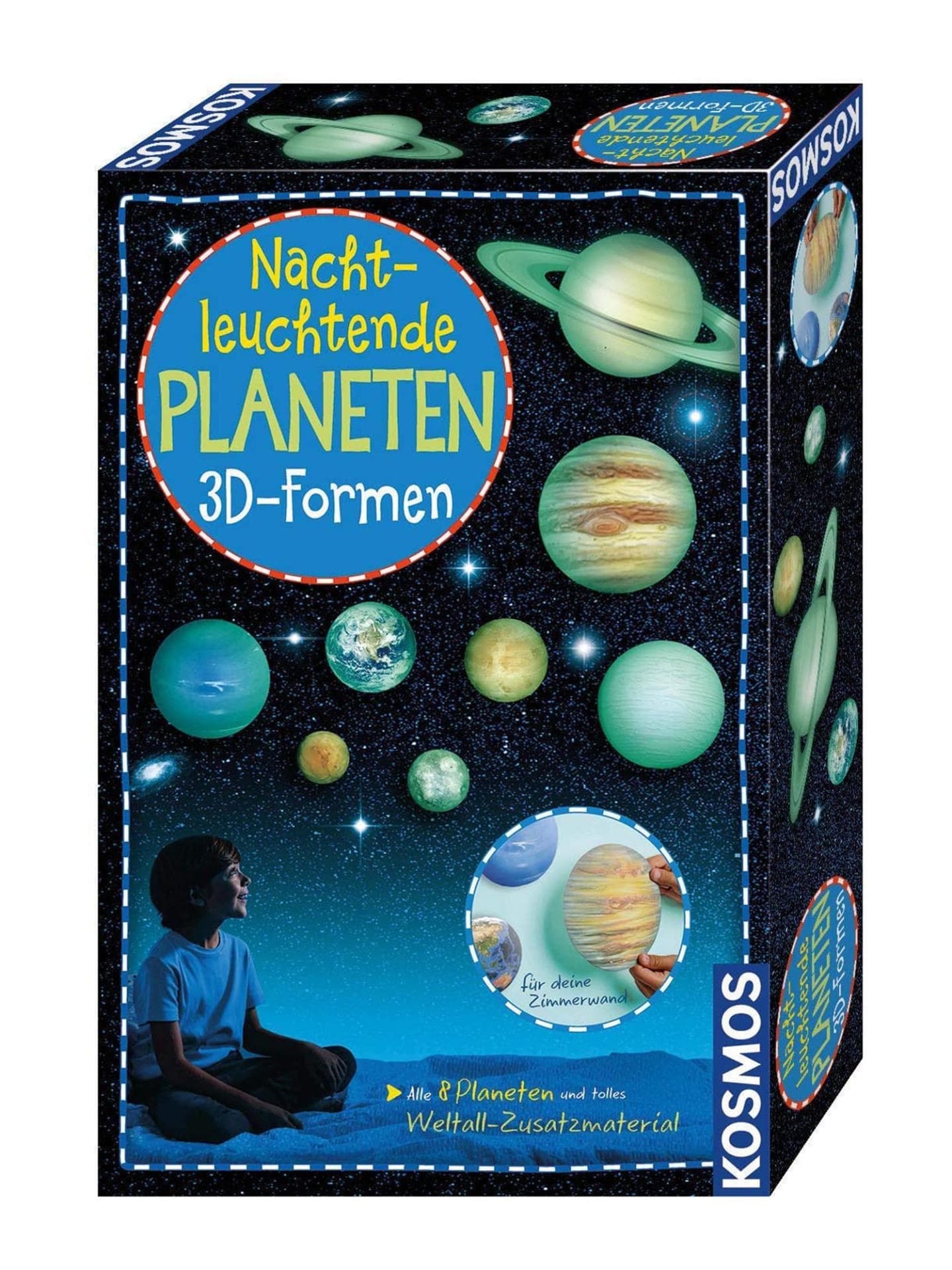 Nachtleuchtende Planeten in 3D