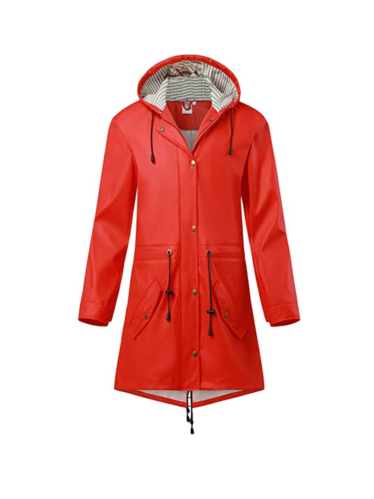 rote Damen Regenjacke mit Kapuze von Swamplan