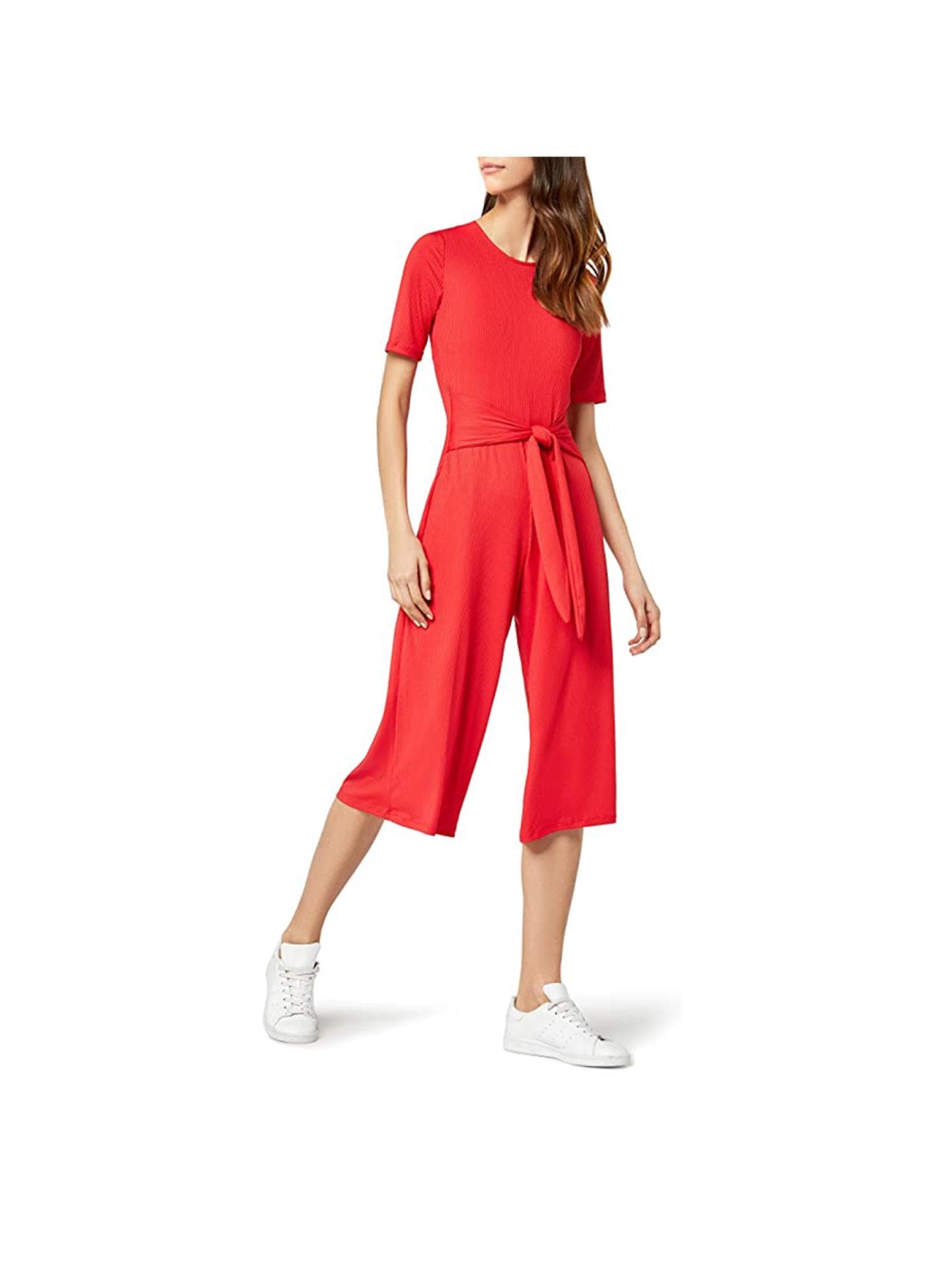 Damen Jumpsuit Rib Cropped