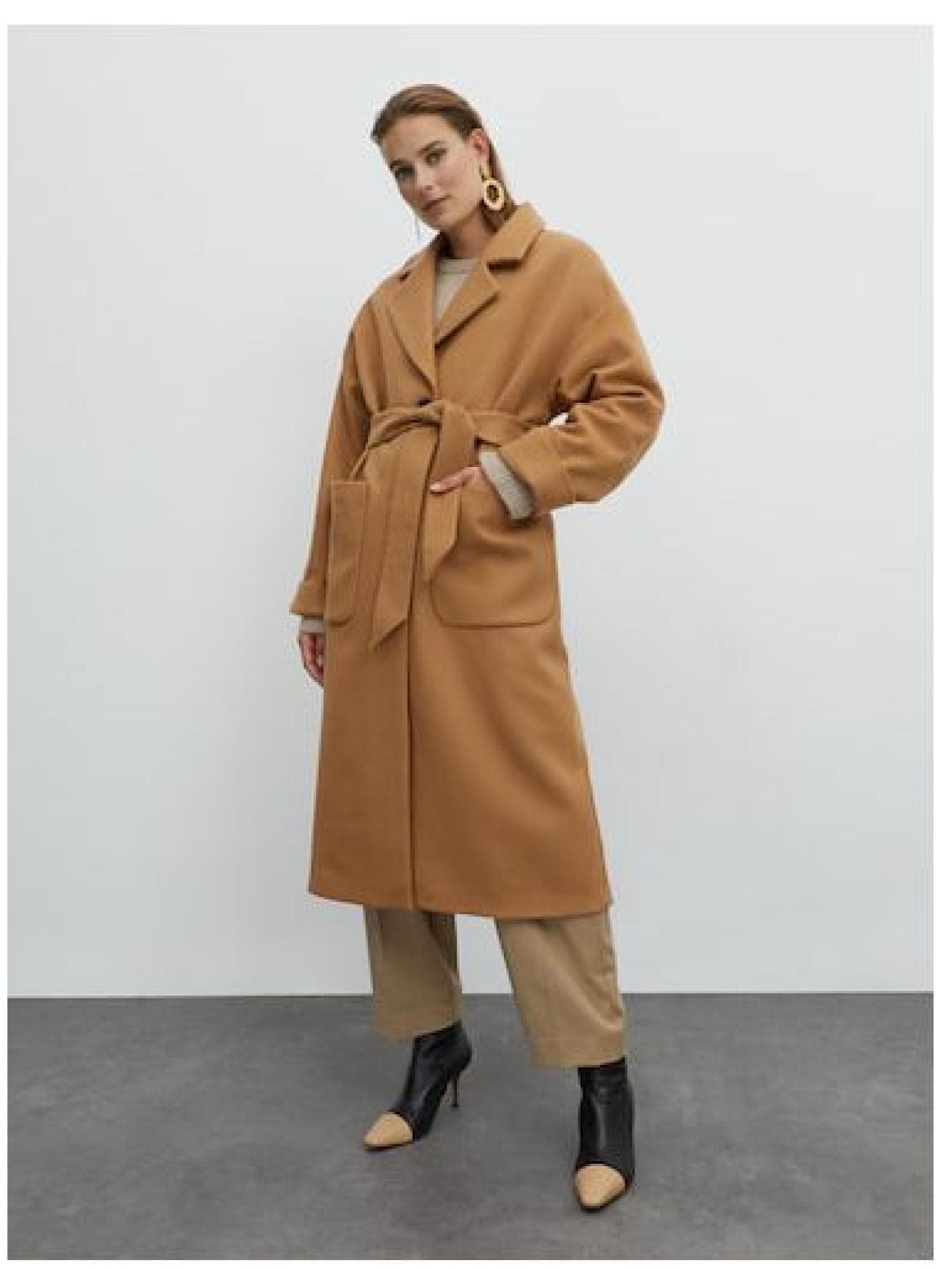 EDITED Mantel 'Santo' Damen beige