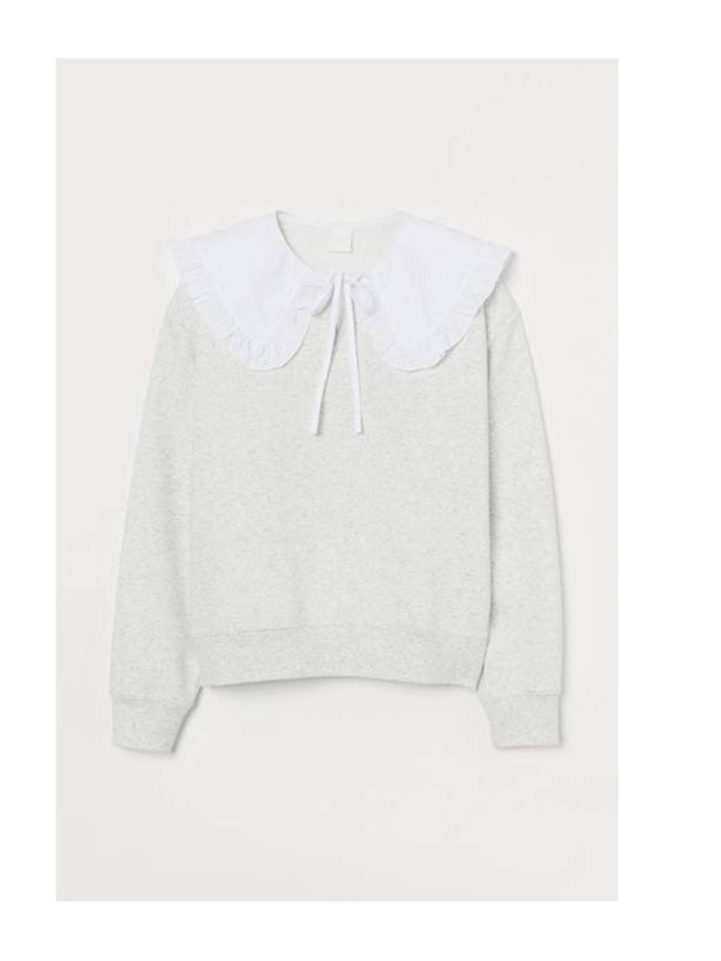 Pullover mit weißem Kragen
