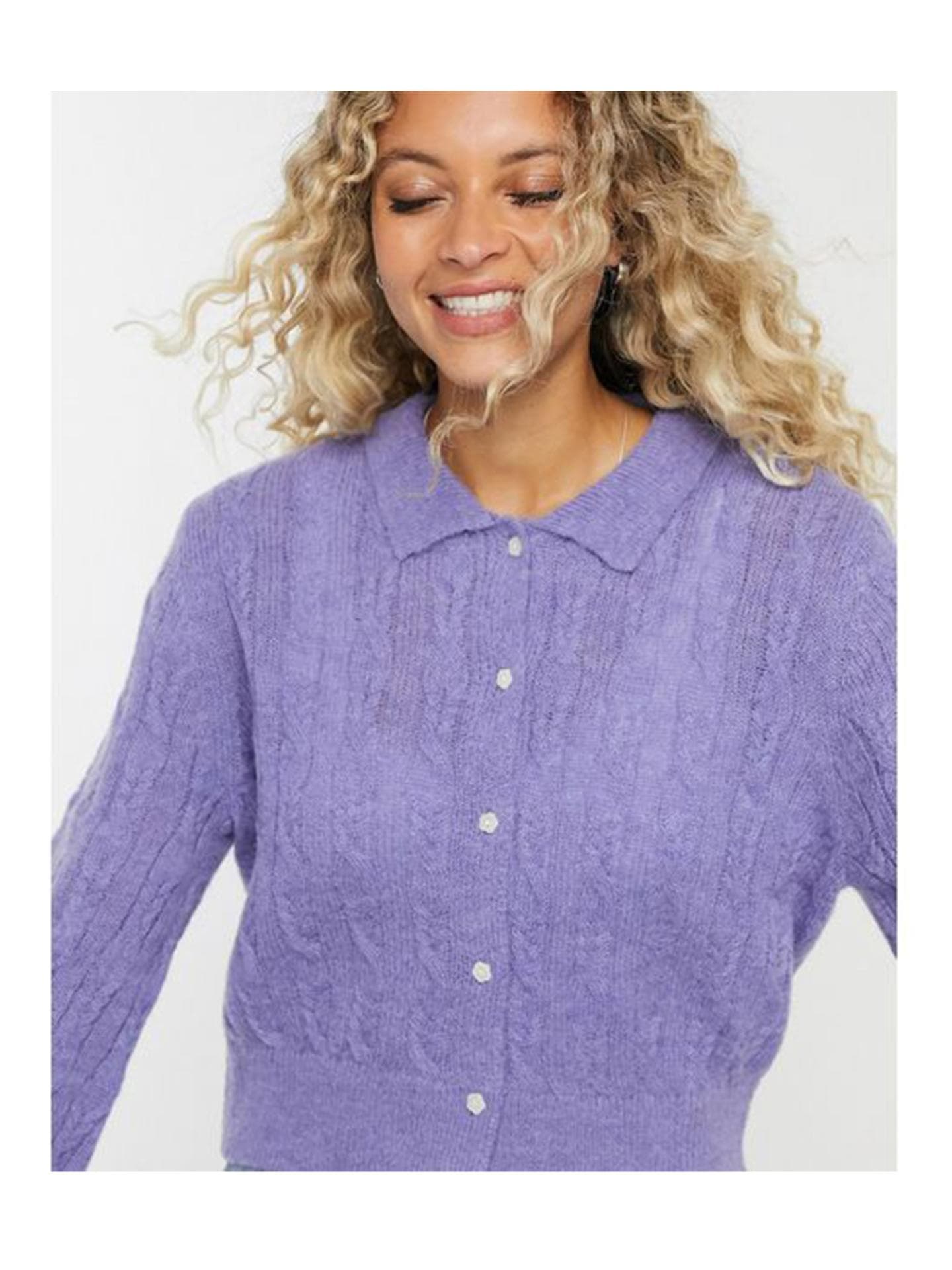 Strickjacke mit Kragen