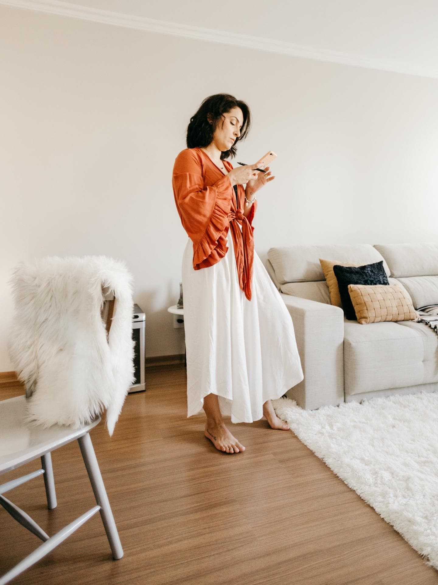 Frau mit Smartphone