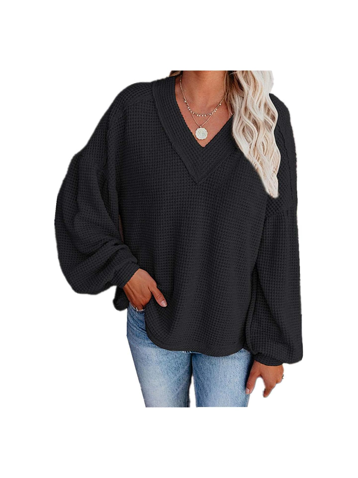 Schwarzer Pullover