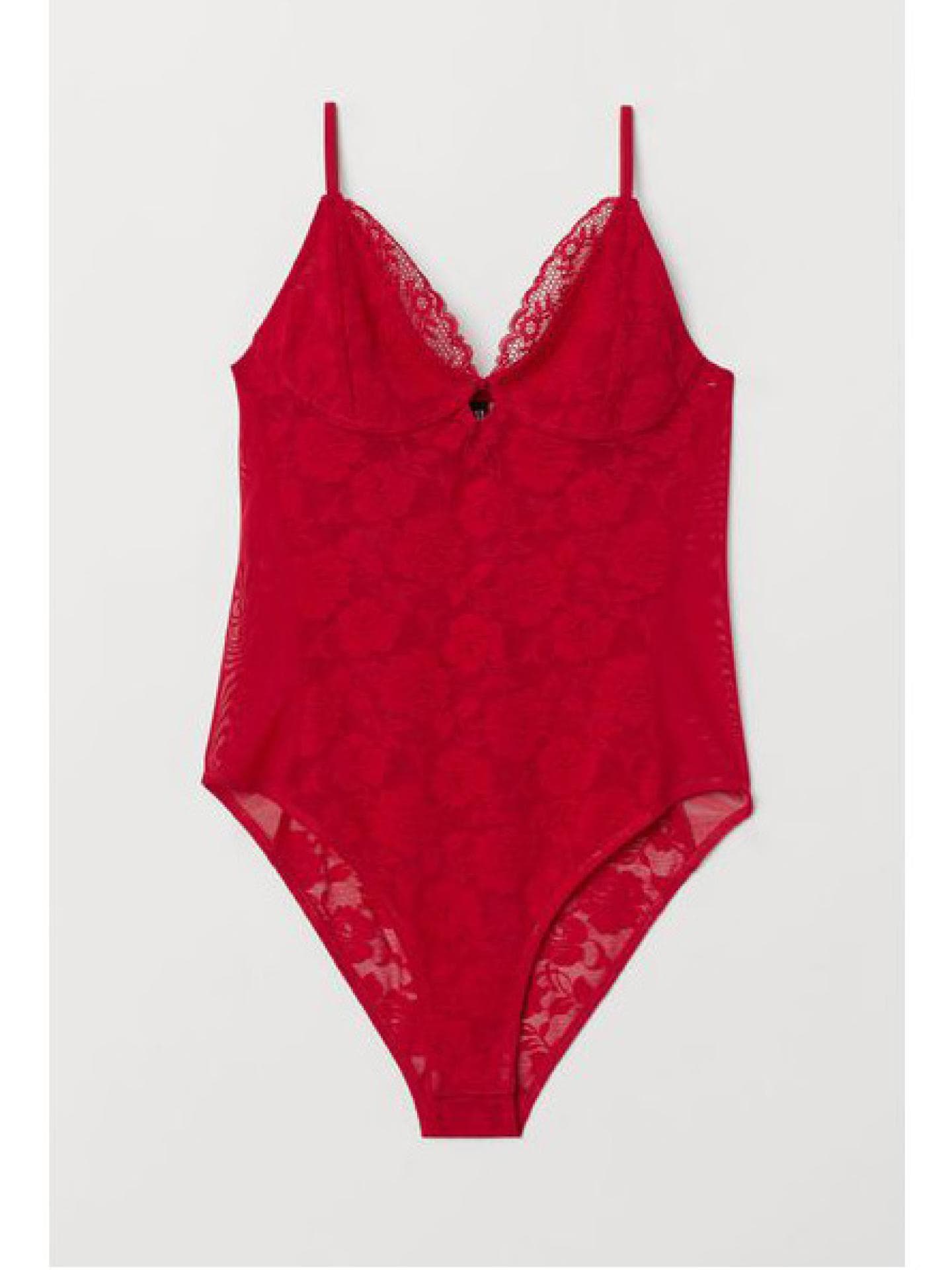 roter Body aus Spitze
