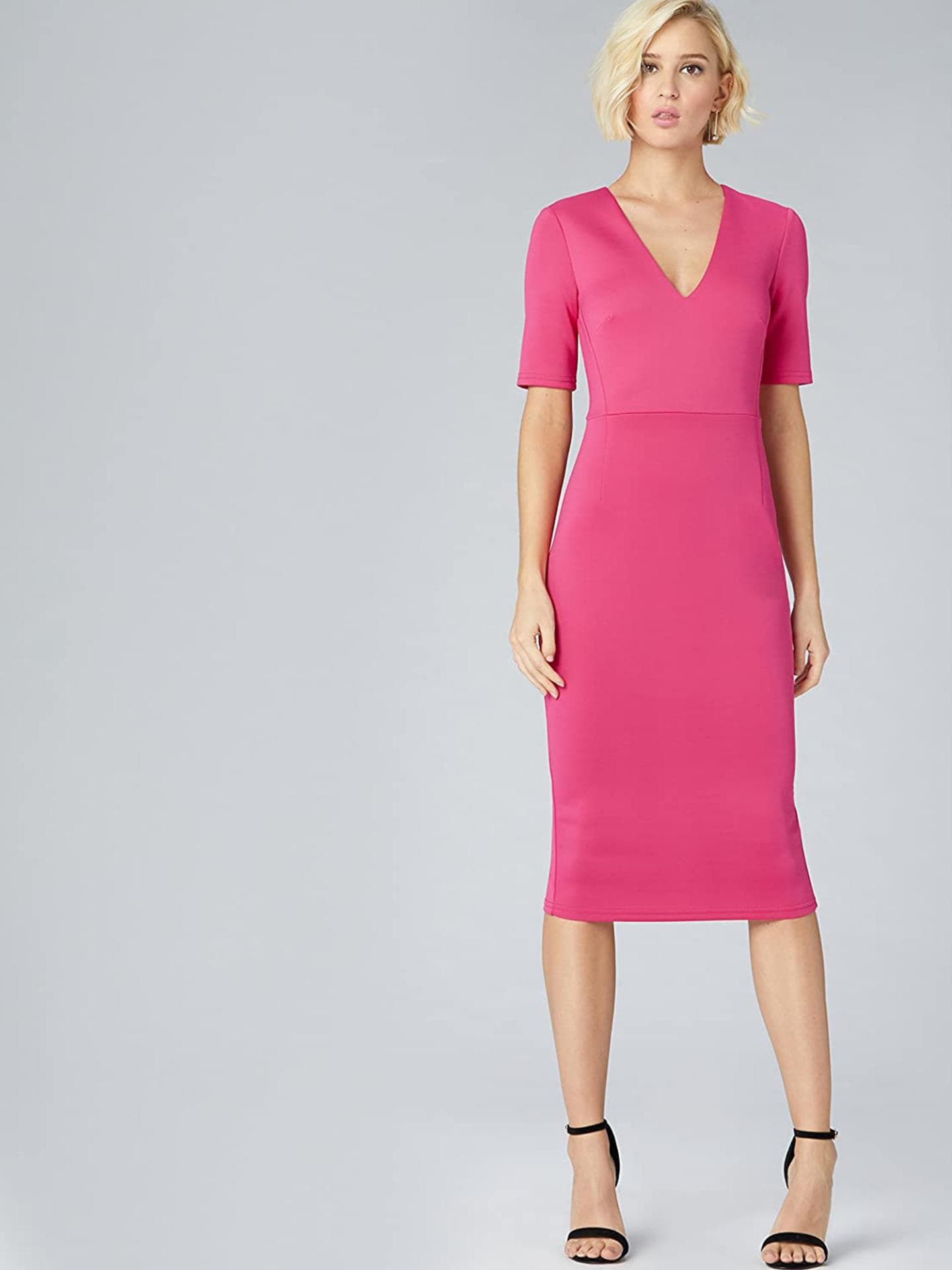 Figurbetontes Kleid in pink