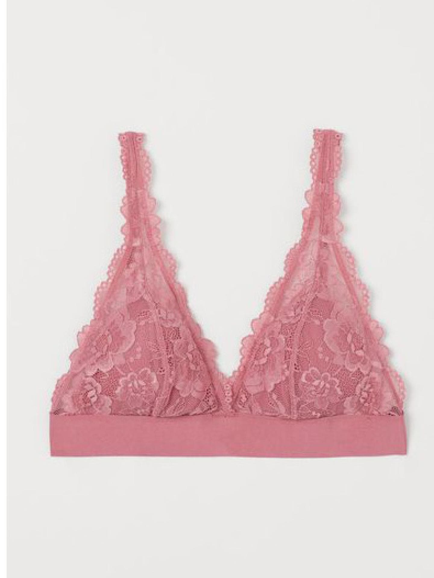 Wattierter BH rosa Spitze