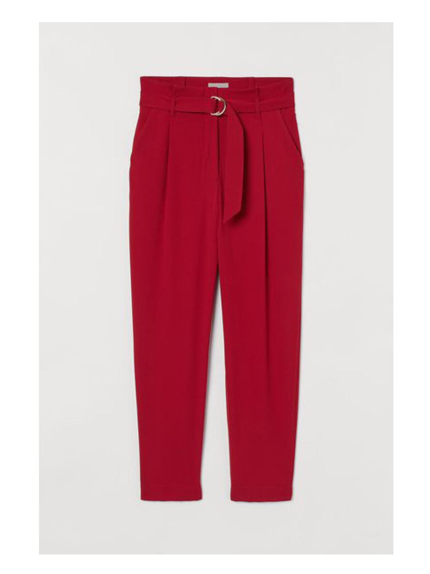 Paperbag Hose rot H&M