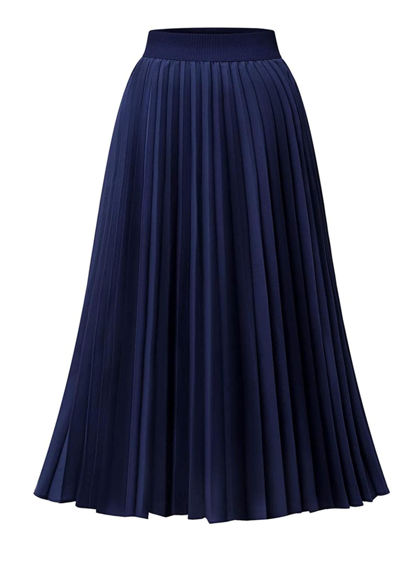 High-Waist-Plisseerock
