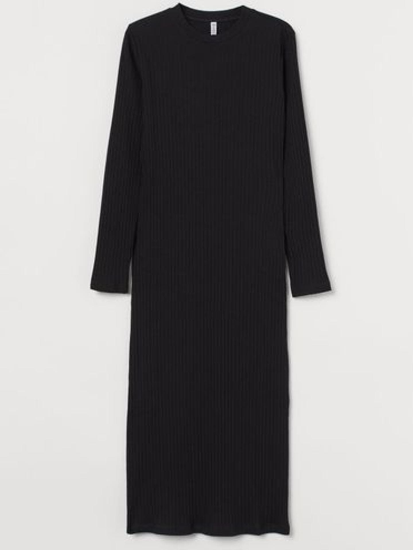 Schwarzes Loungekleid