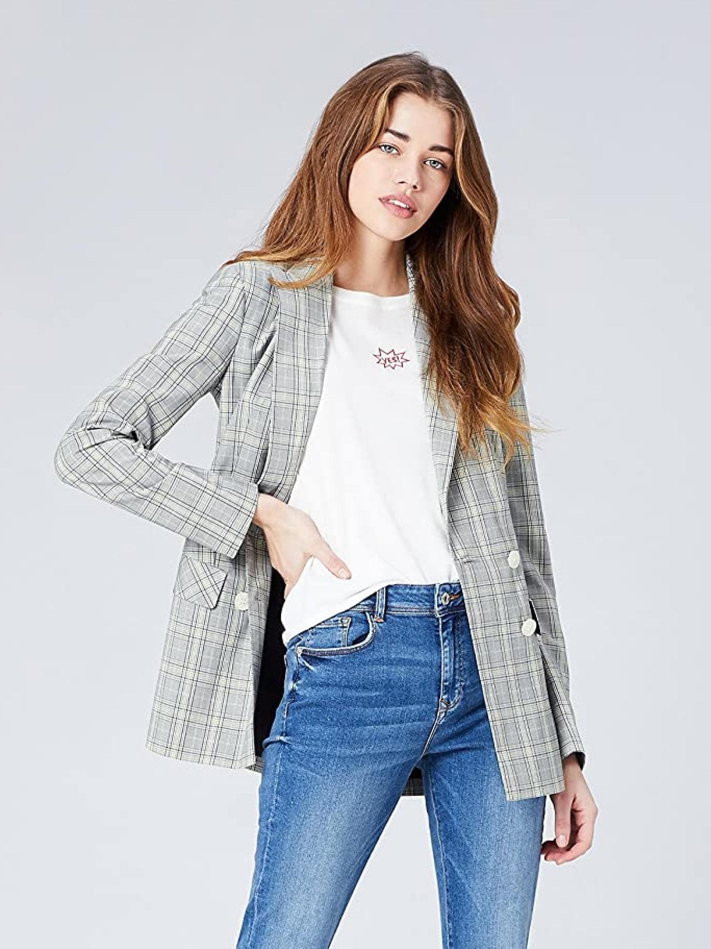Heller Blazer im Oversized-Schnitt