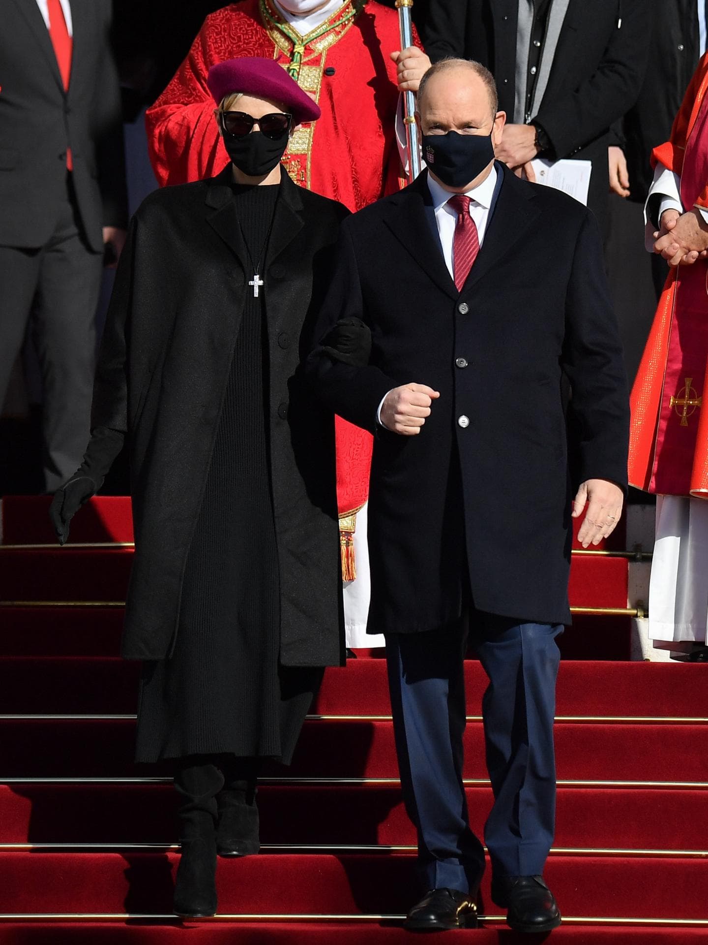 Fürstin Charlène von Monaco und Fürst Albert