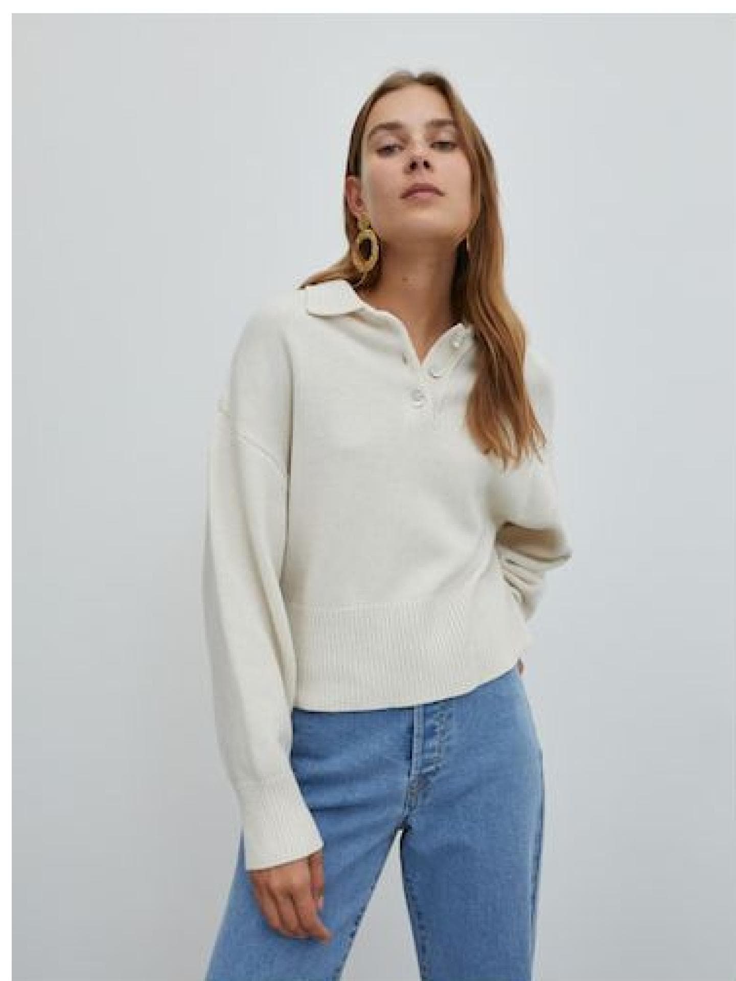 Pullover mit Polokragen
