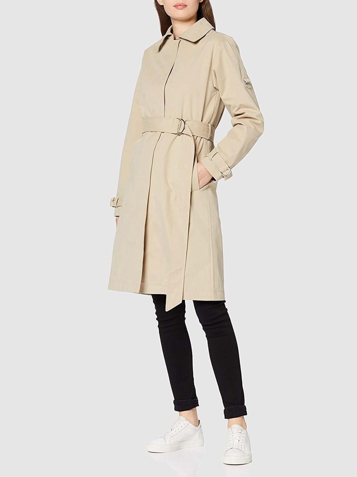 Trenchcoat mit verdeckter Knopfleiste