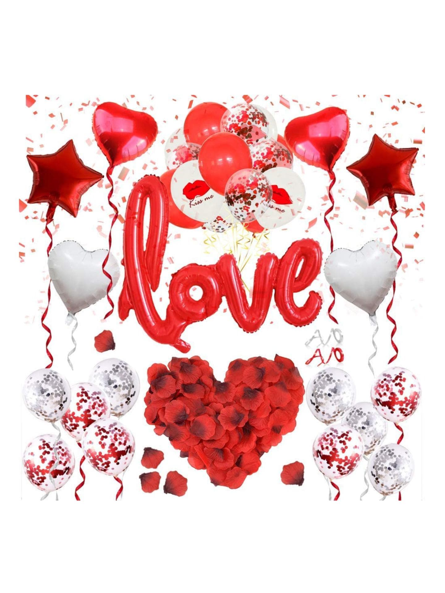 Valentinstag Deko Ballons Set