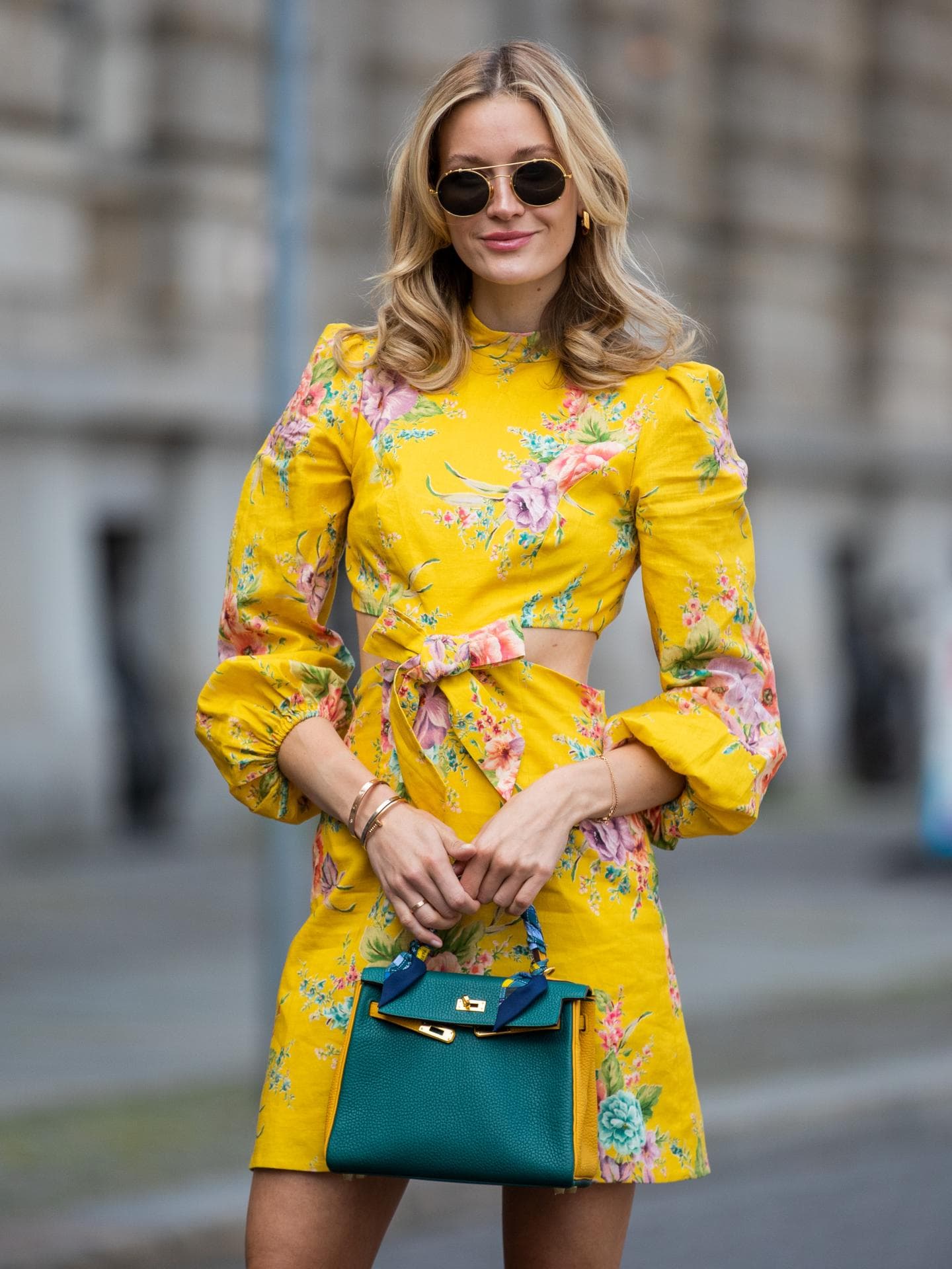 Mandy Bork buntes gelbes Kleid