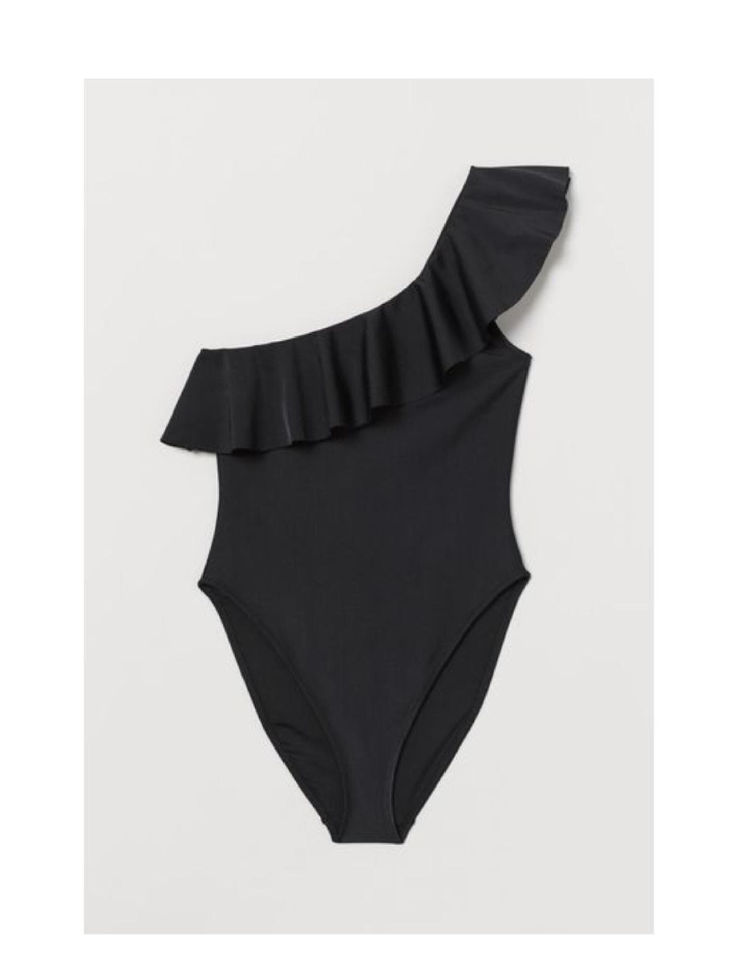 Badeanzug Rüschen Oneshoulder