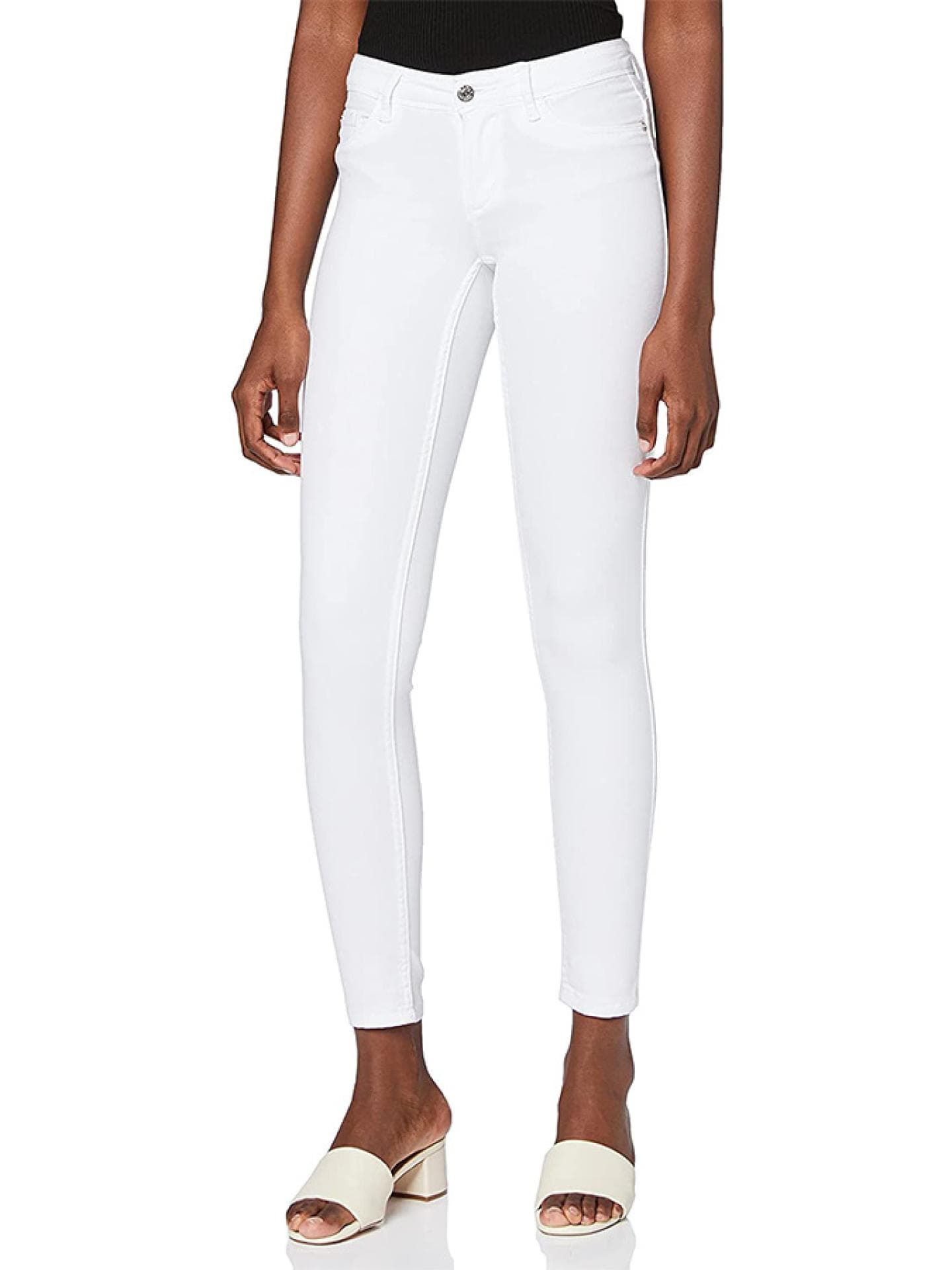 Weiße enge Jeans