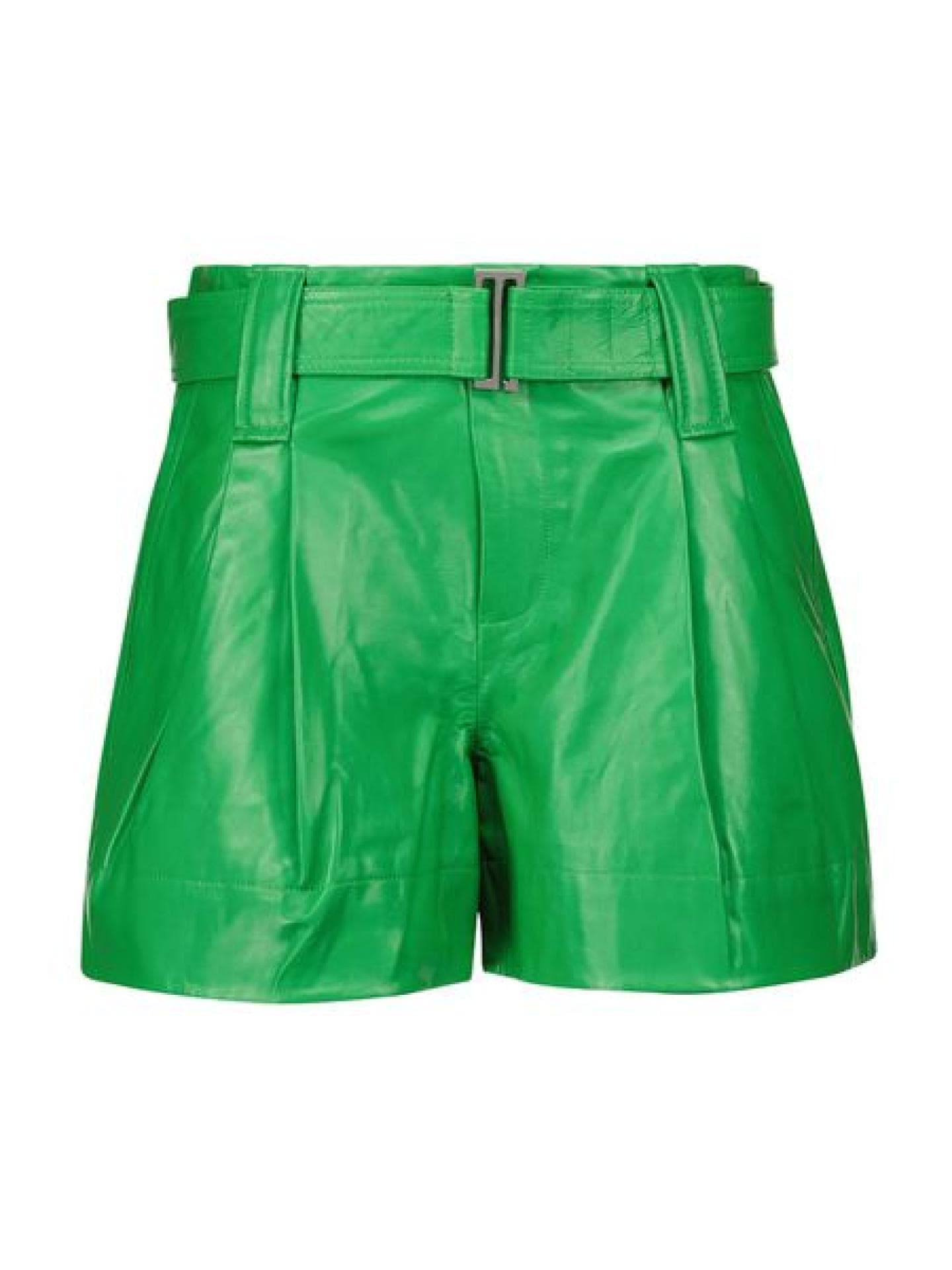 Grüne Ledershorts