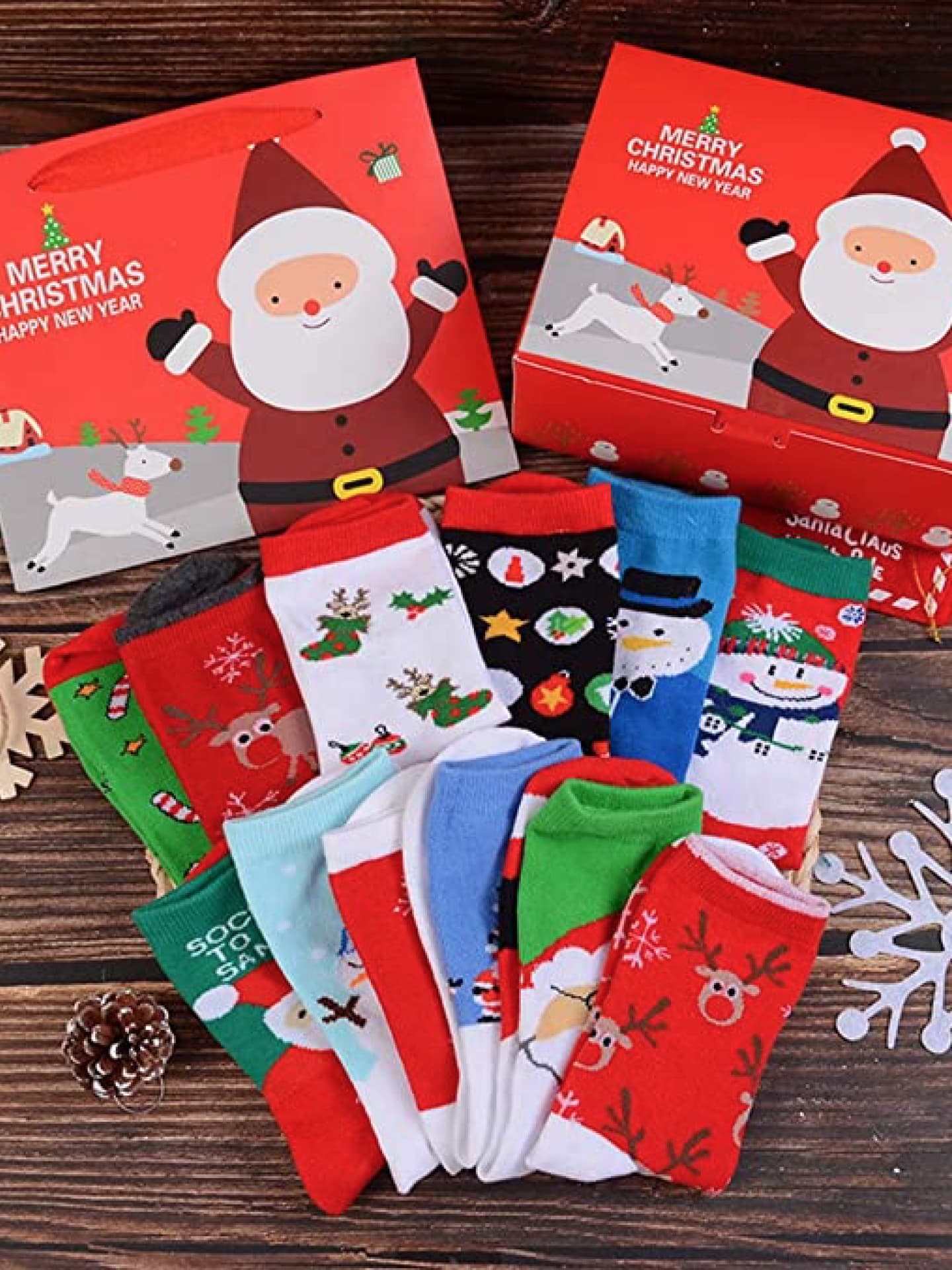 Weihnachtssocken bunt unisex
