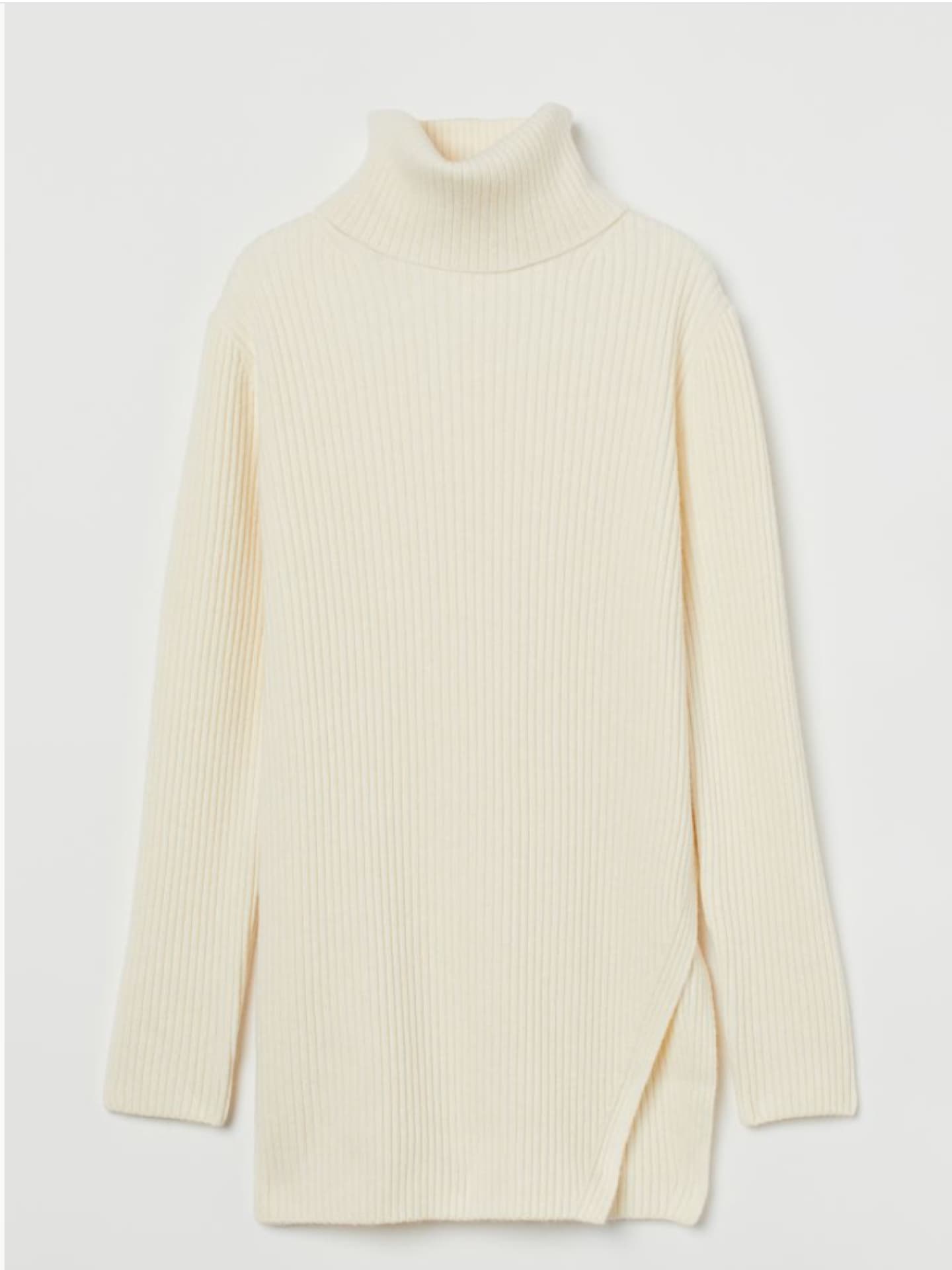weißer Rollkragenpullover gerippt von H&M weißer Rollkragenpullover gerippt von H&M
