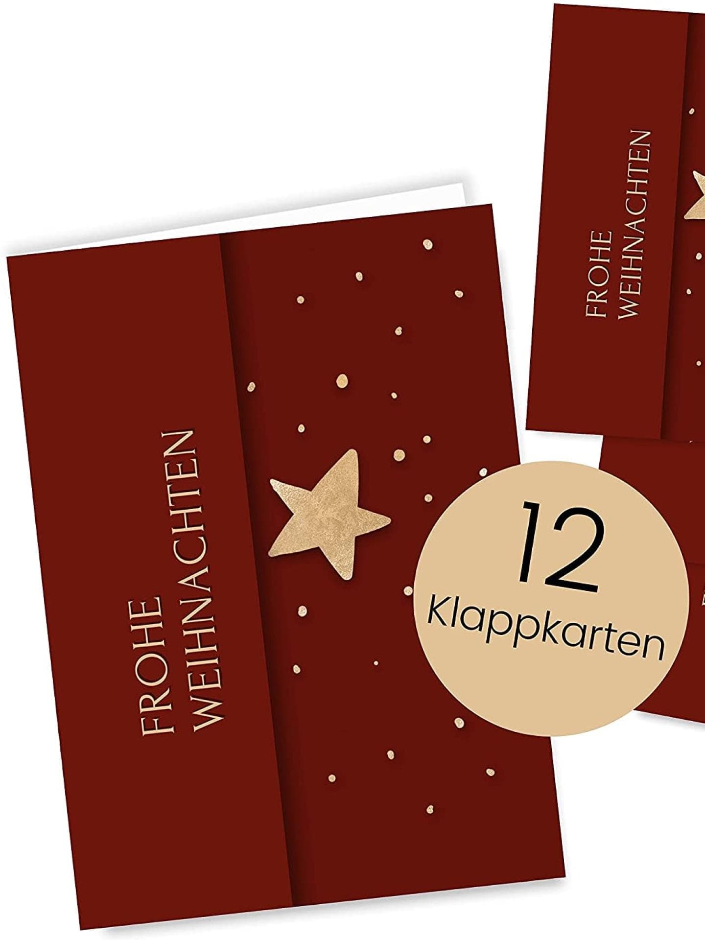 Weihnachtskarte Klappkarte rot