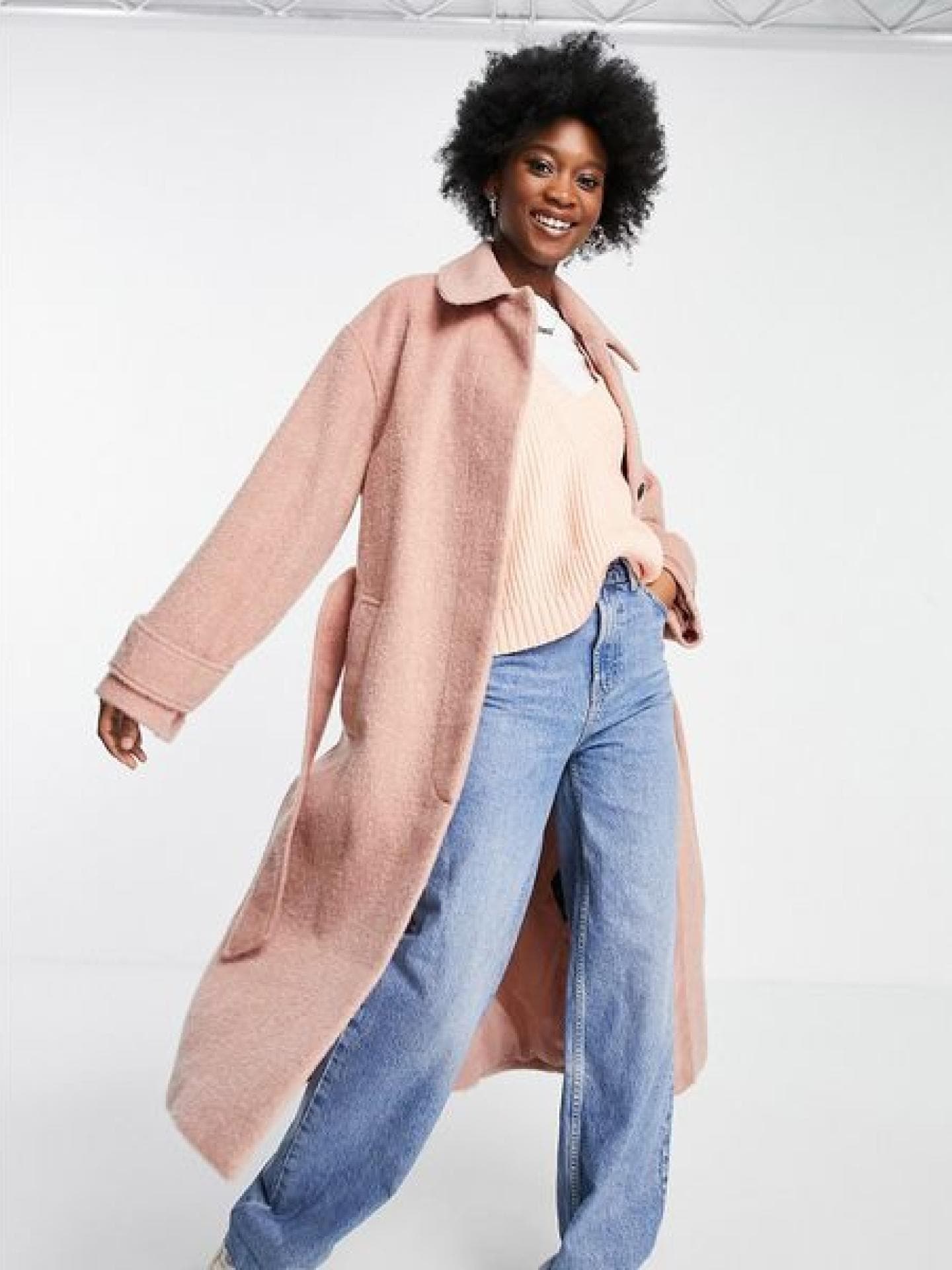 Wollmantel rosa ASOS