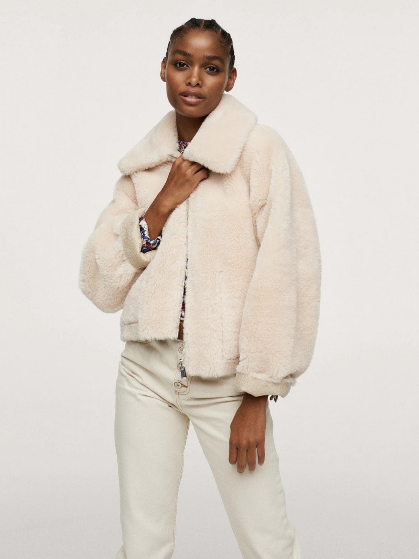 Mango Kunstfell-Jacke