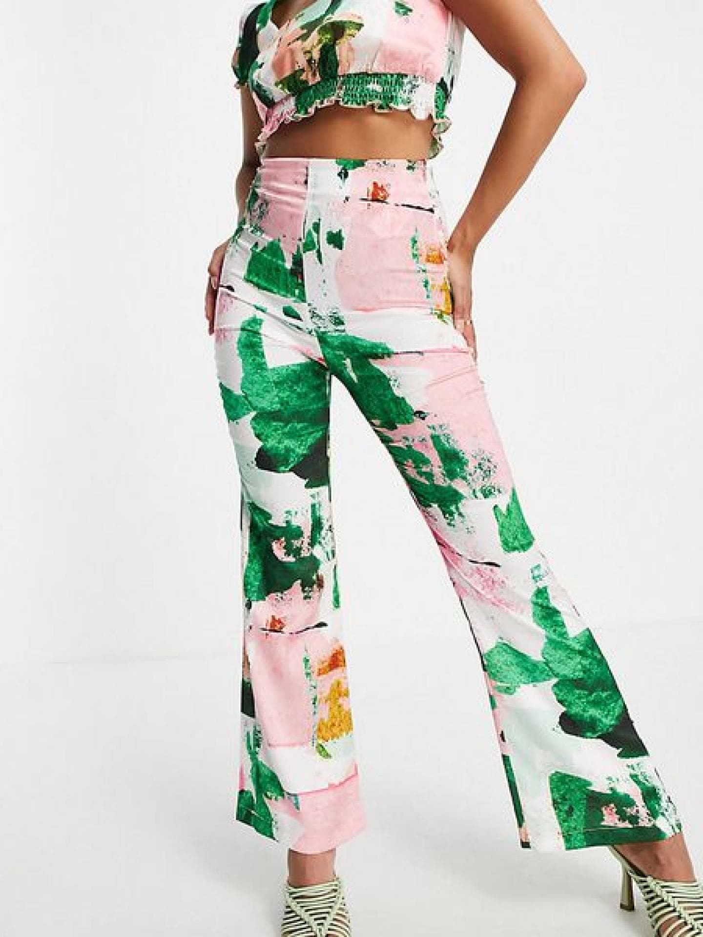 Liquorish Petite – Hose mit abstraktem Print