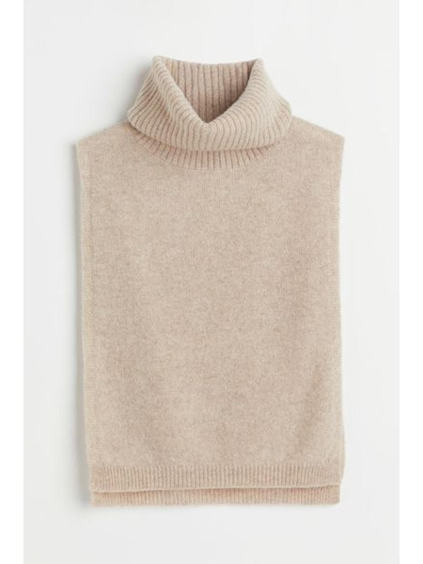 Rollkrageneinsatz aus Kaschmir - Beige