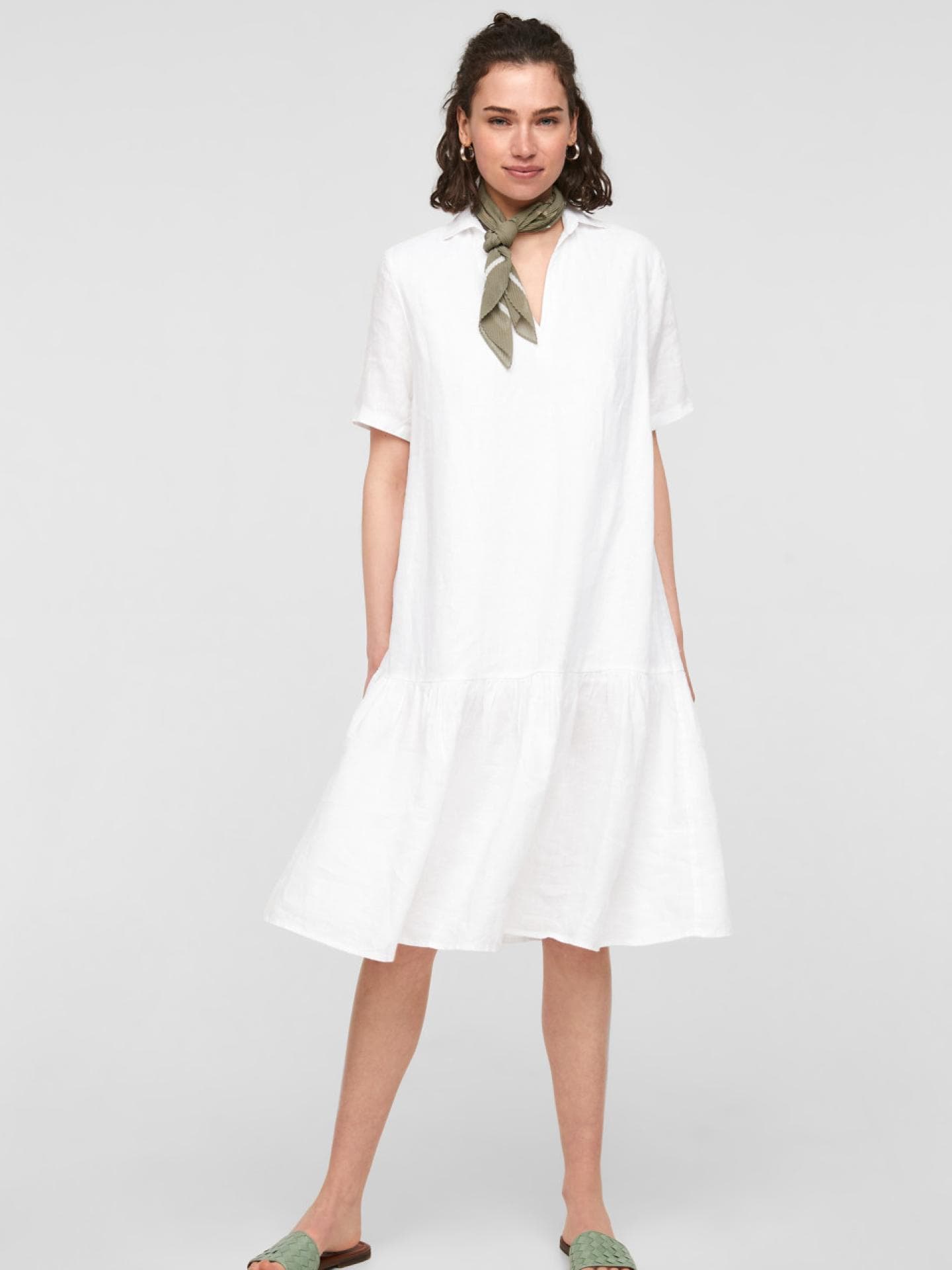 Stufenkleid aus purem Leinen 