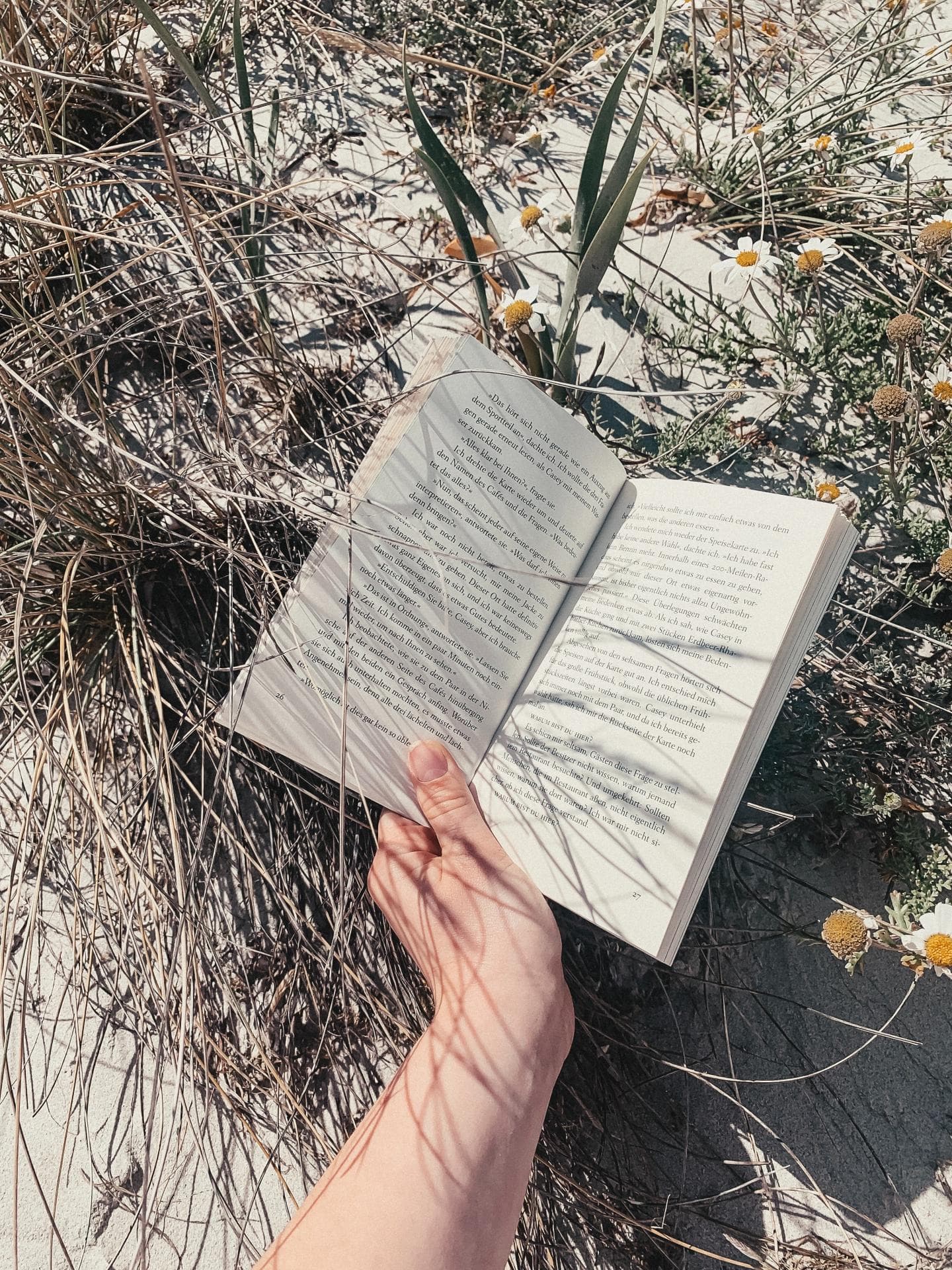 Buch im Sand