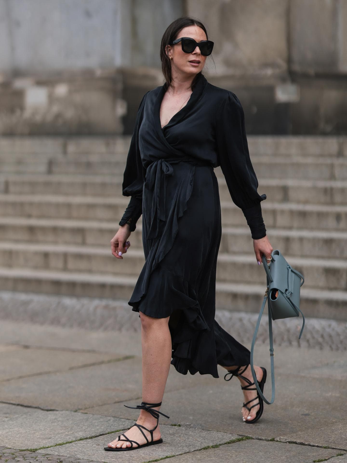 Wickelkleid schwarz