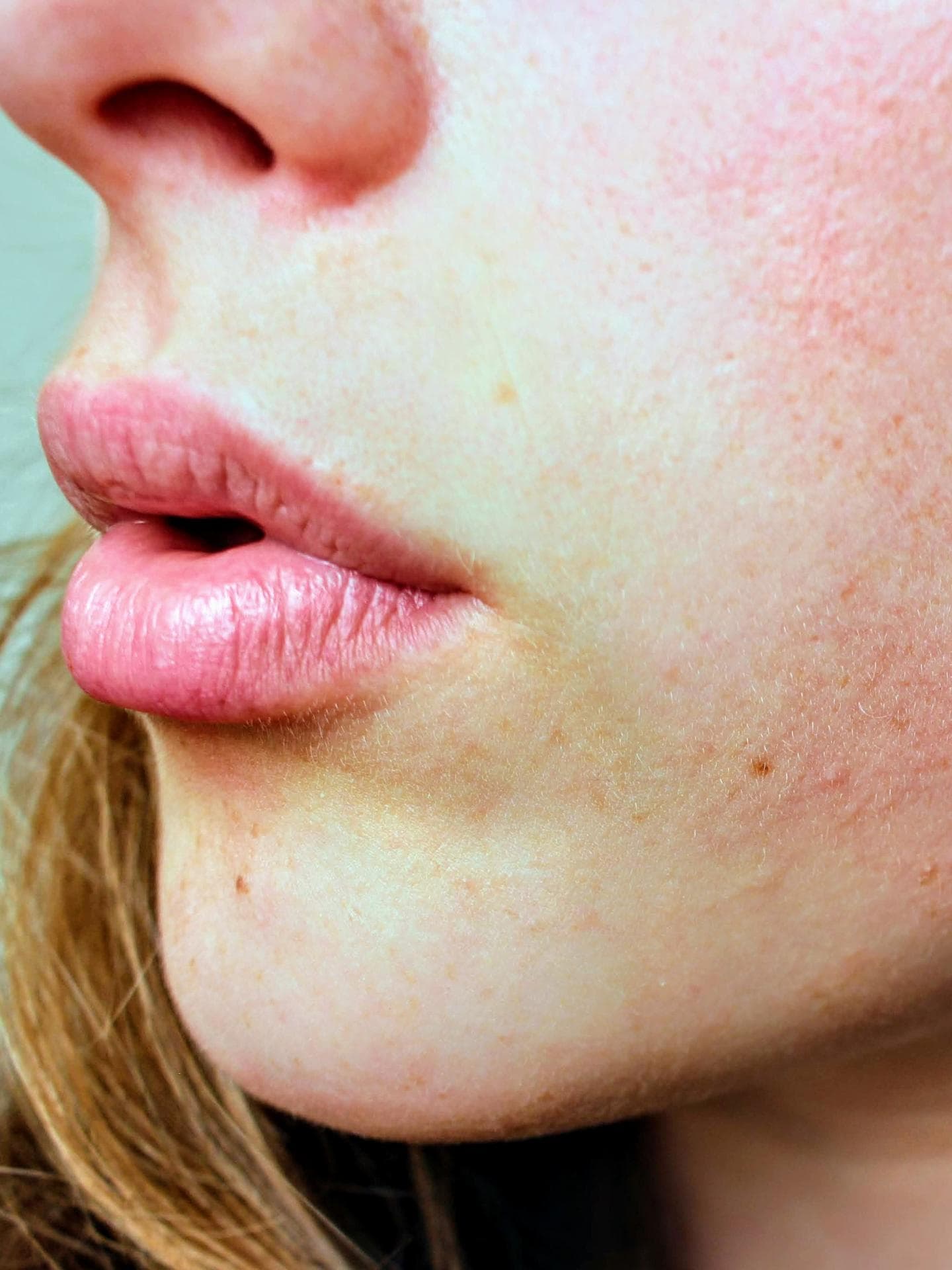 Gesicht und Lippen einer Frau
