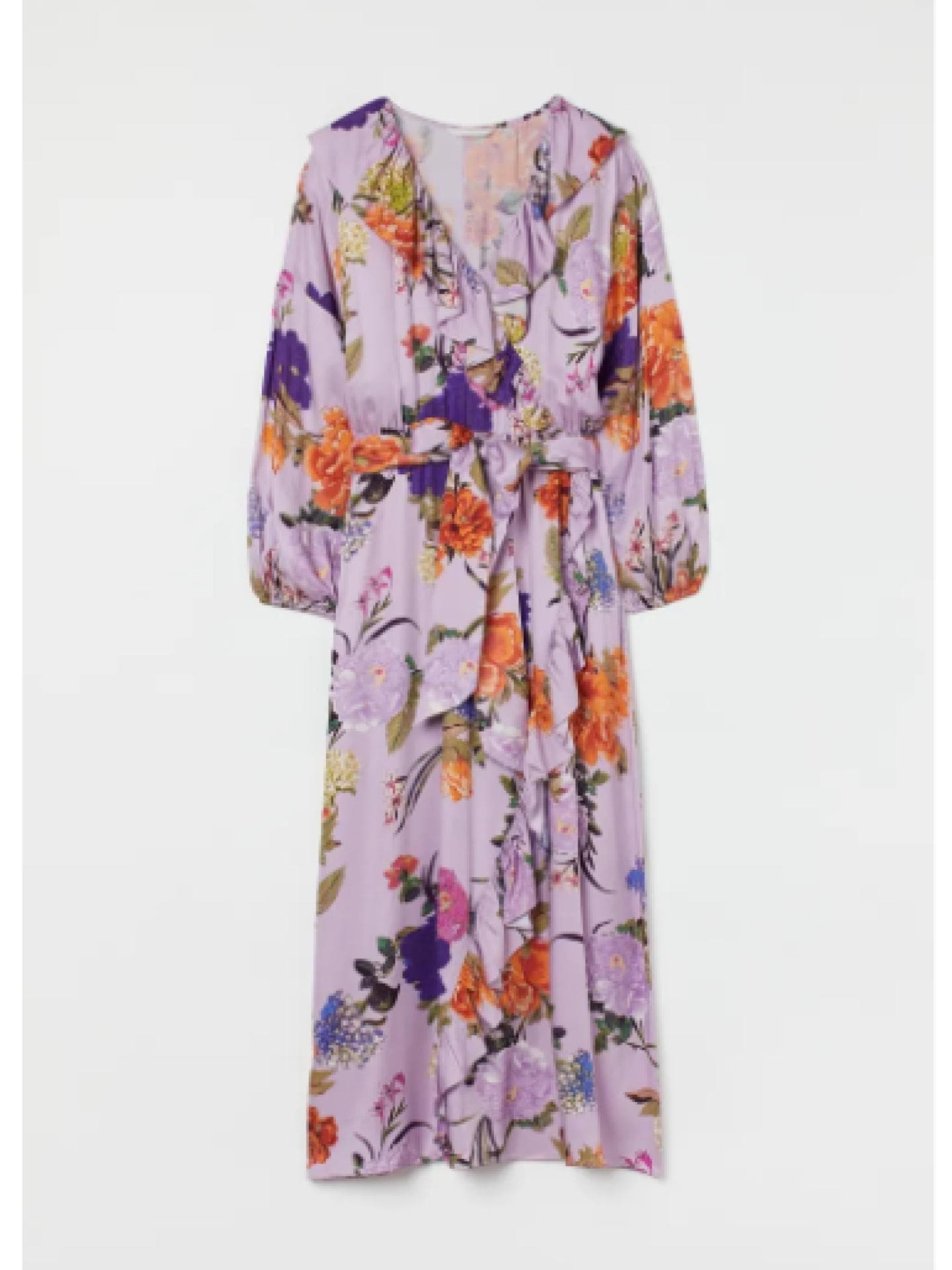 Wickelkleid bunt gemustert