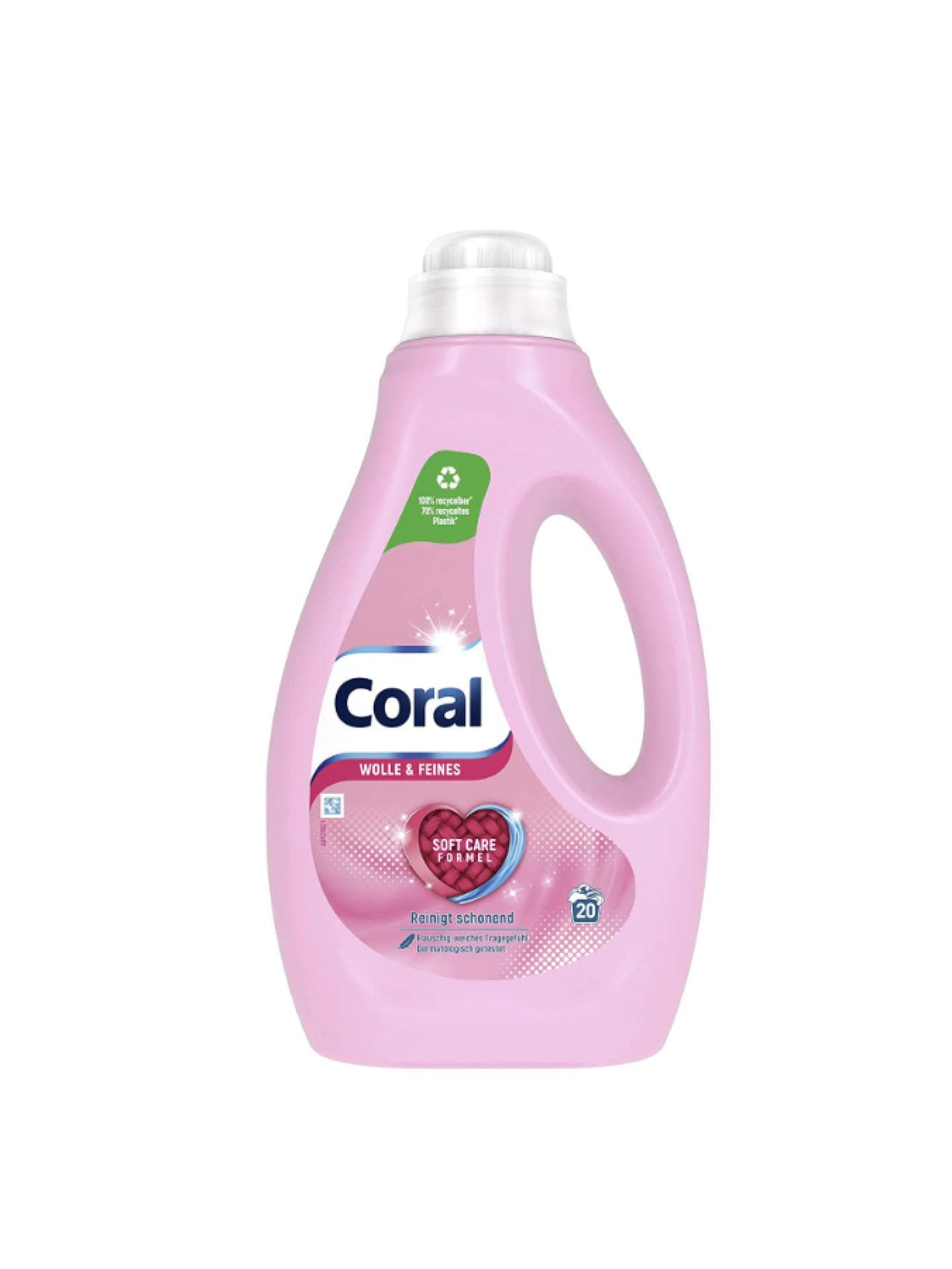 Coral Wolle und Feines Waschmittel