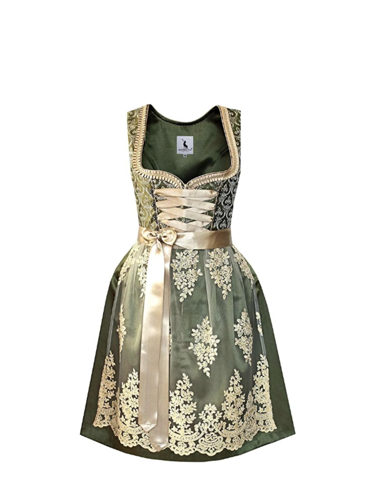 Dirndl grün gold