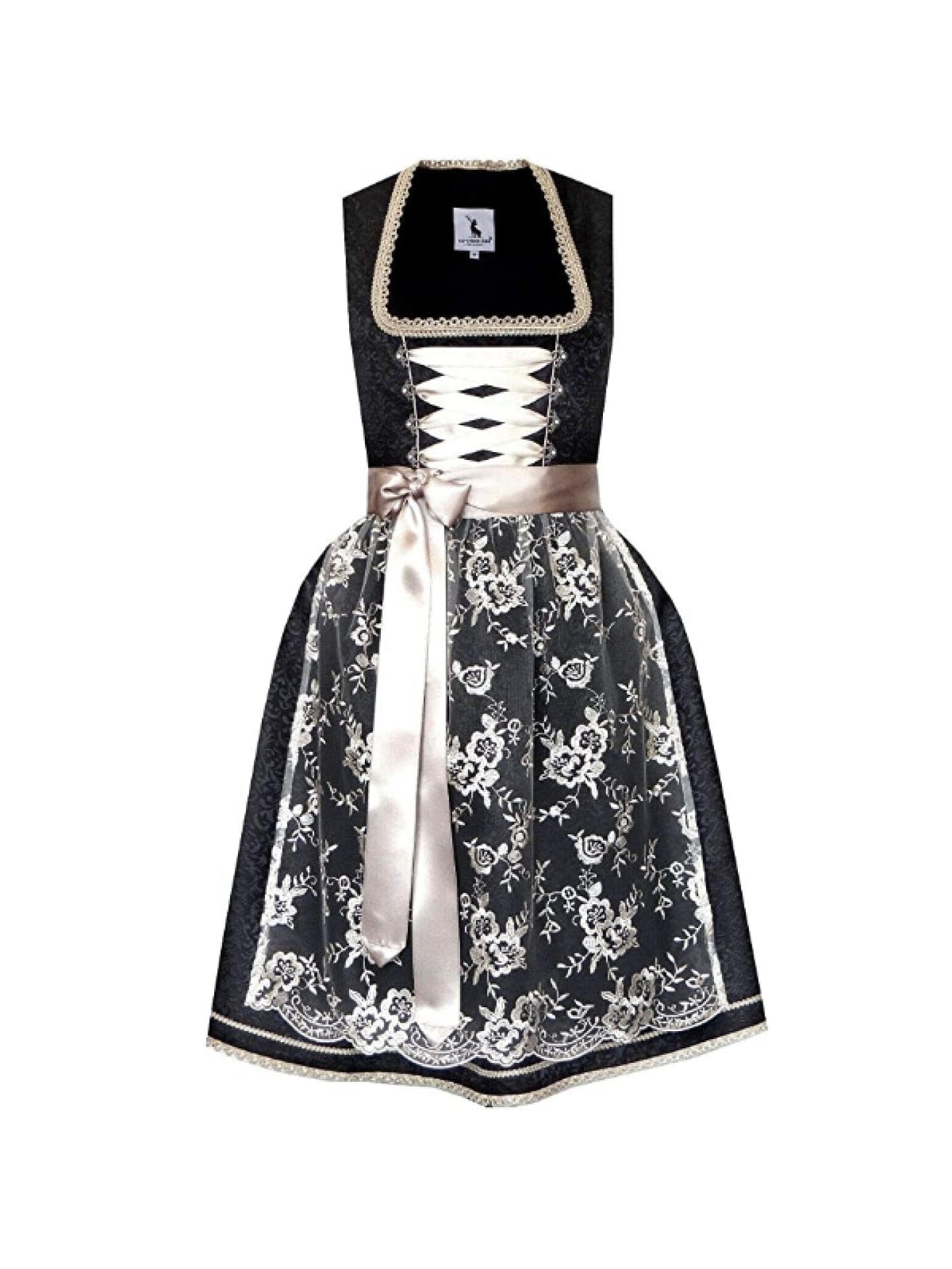 Dirndl schwarz creme