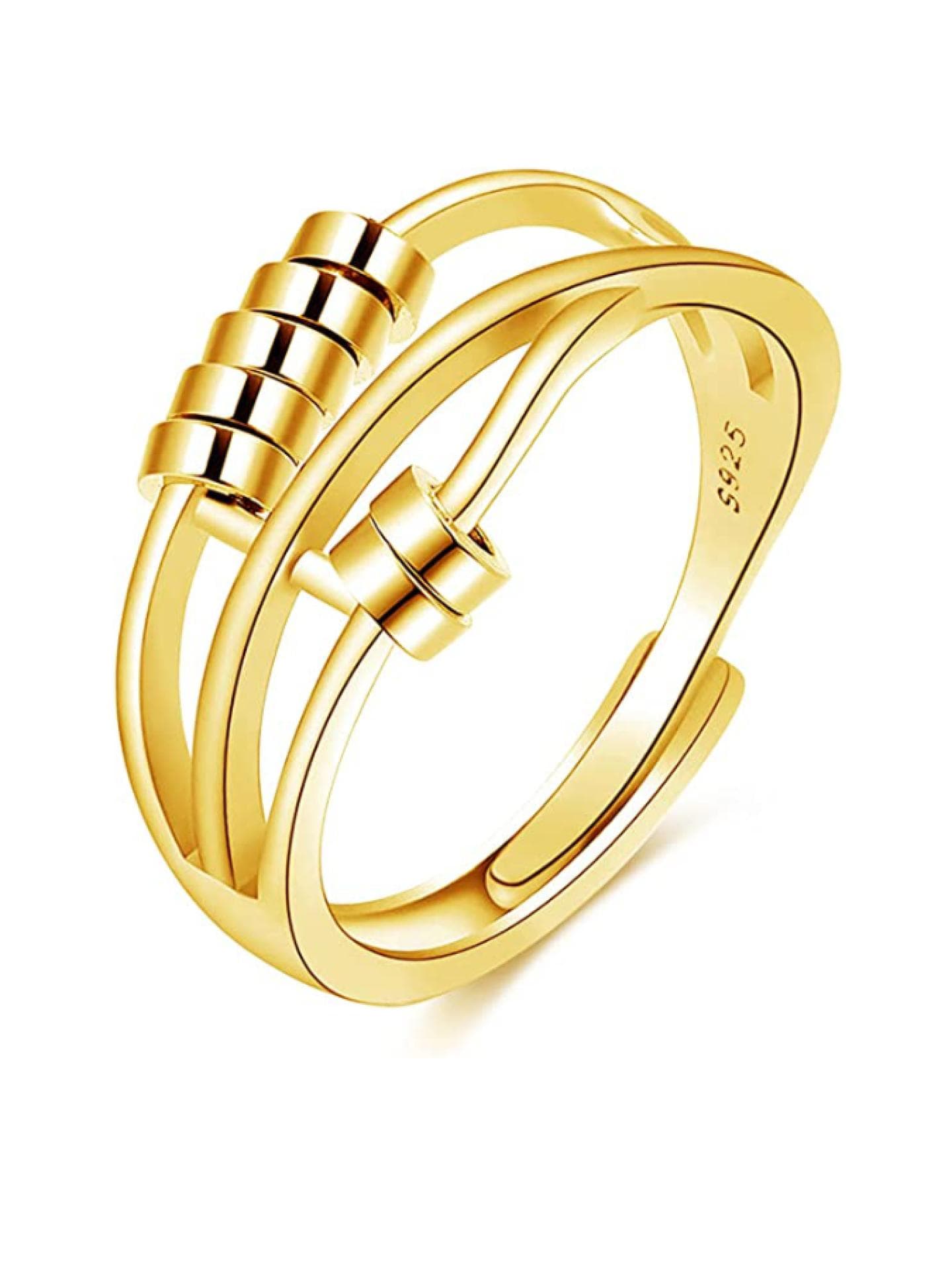 Kamise Silber Anxiety Ring, 925 Sterling Silber